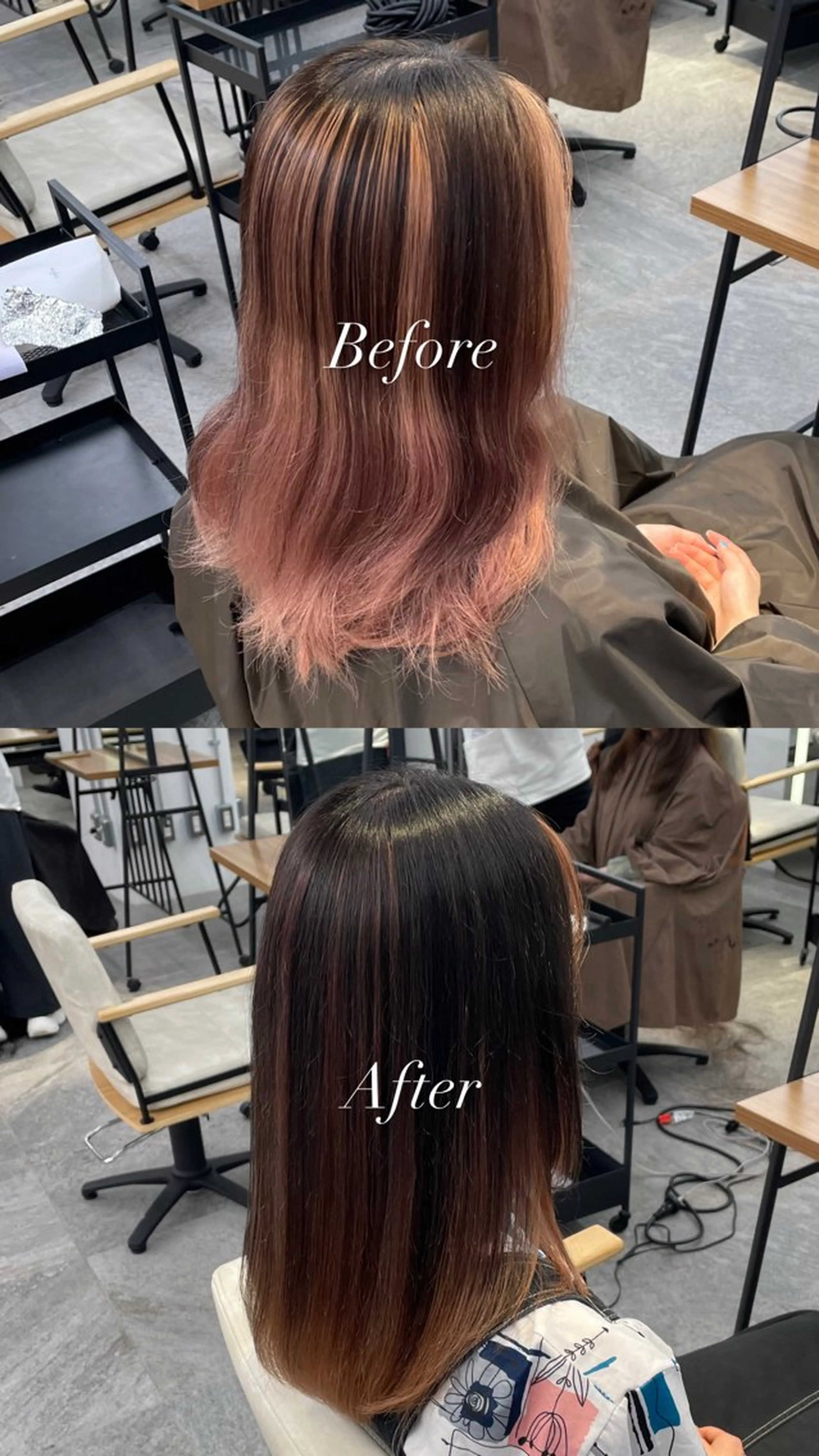 セミロング カラー Little×Ray所属・Ayu🩶 カットモデル募集中のヘアスタイル