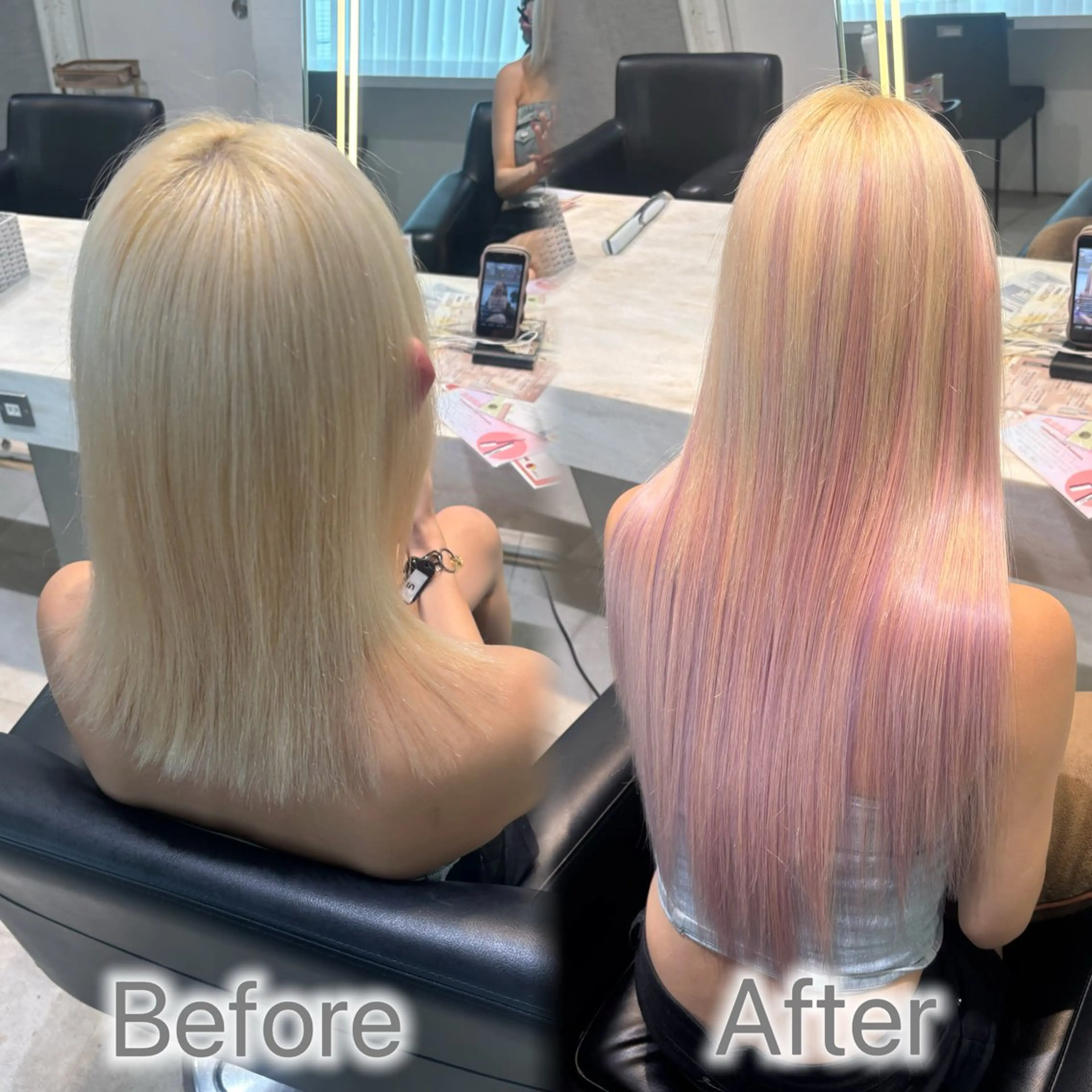 ロング カラー ヘアアレンジ メンズ カット ヘアカラー トリートメント エクステ ヘッドスパ ヘアセット エクステ🎀艶カラー ✨しぇる🌙のヘアスタイル