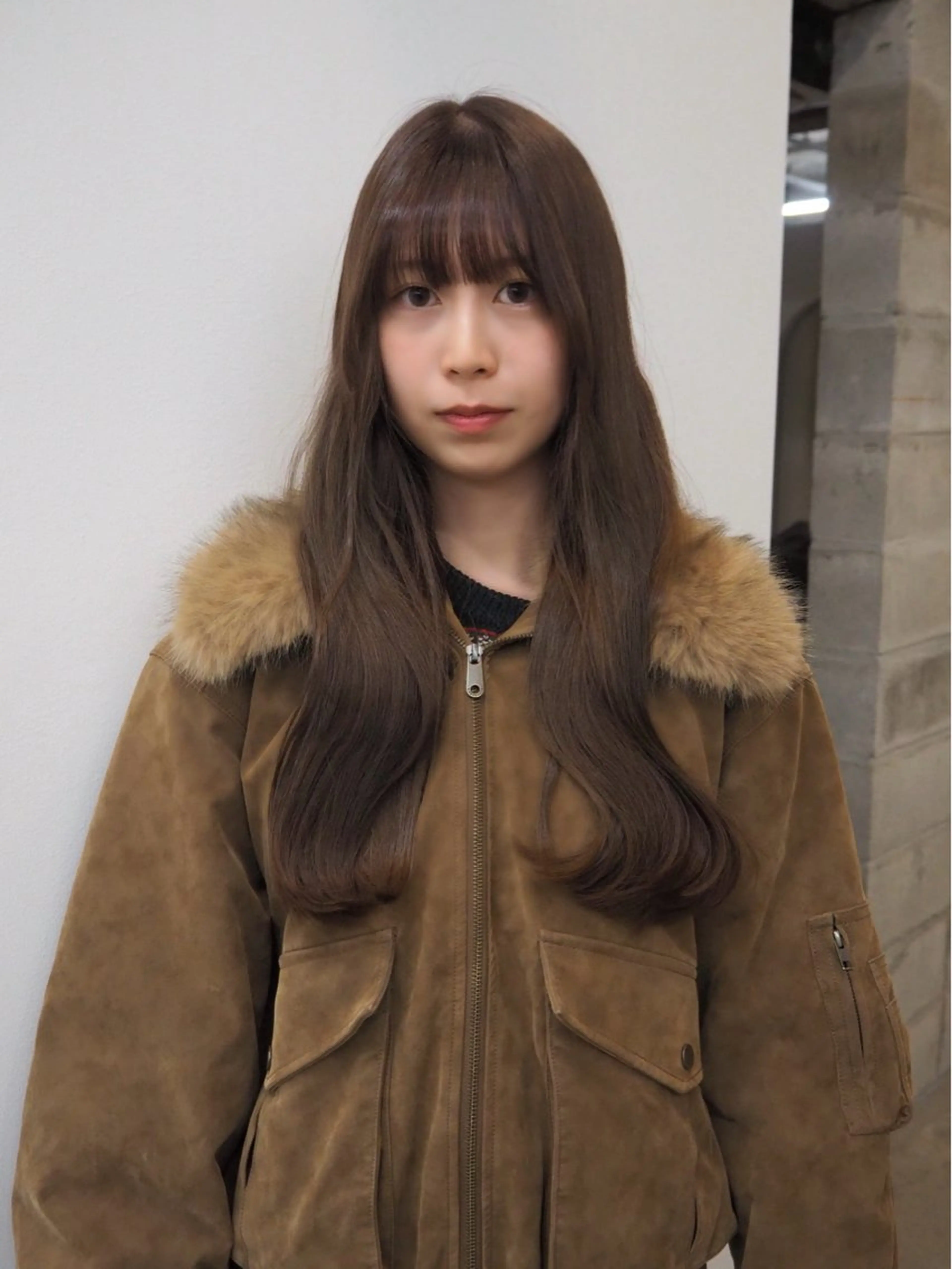 ロング カラー ブラウンカラー オリーブカラー ヘアカラー トリートメント マユ/ SYS by fitのヘアスタイル