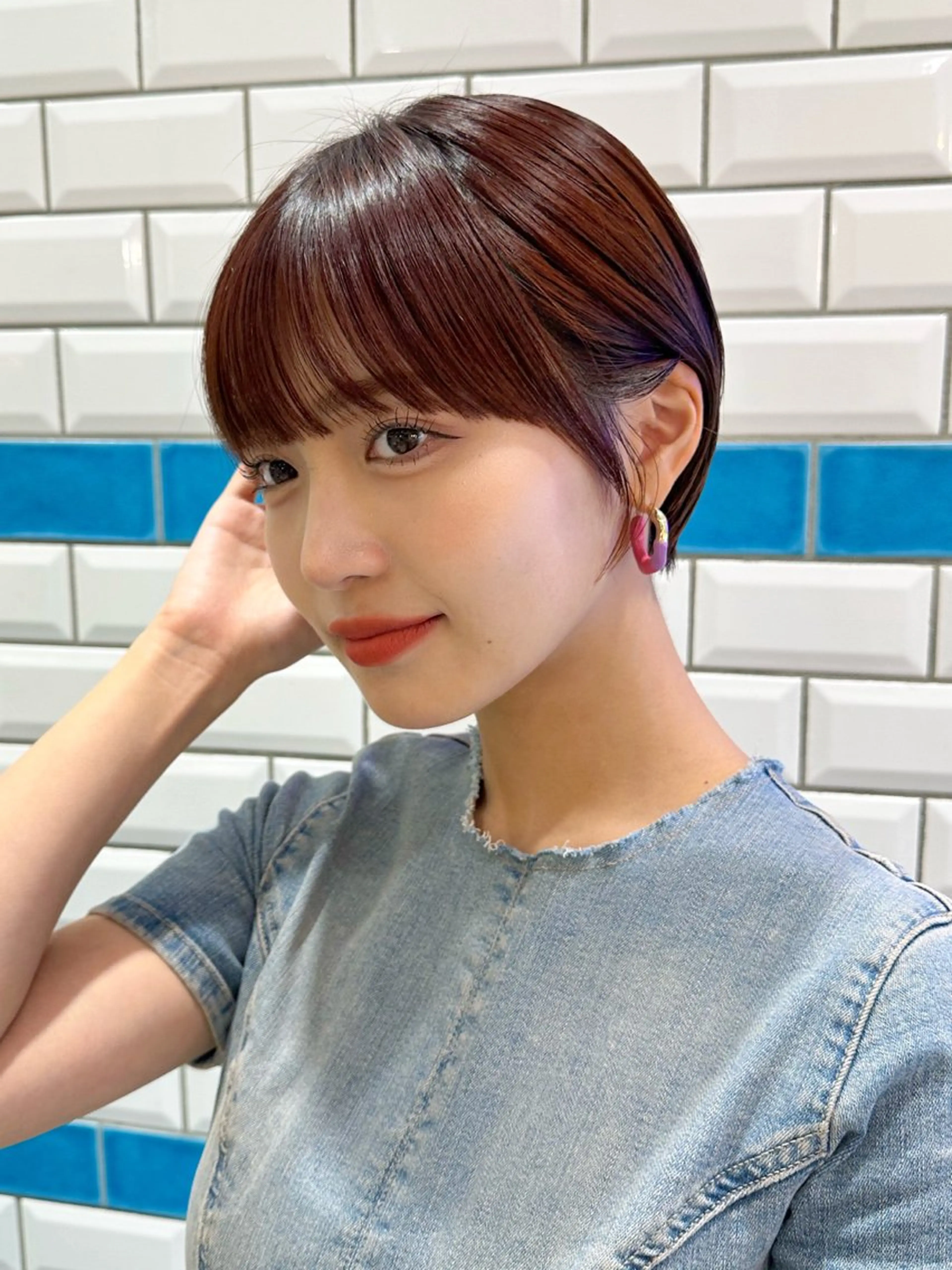 ショート カラー パーマ ヘアアレンジ メンズ ヘアカラー トリートメント 新宿/髪質改善/艶髪 韓国ヘア/大重聖斗のヘアスタイル