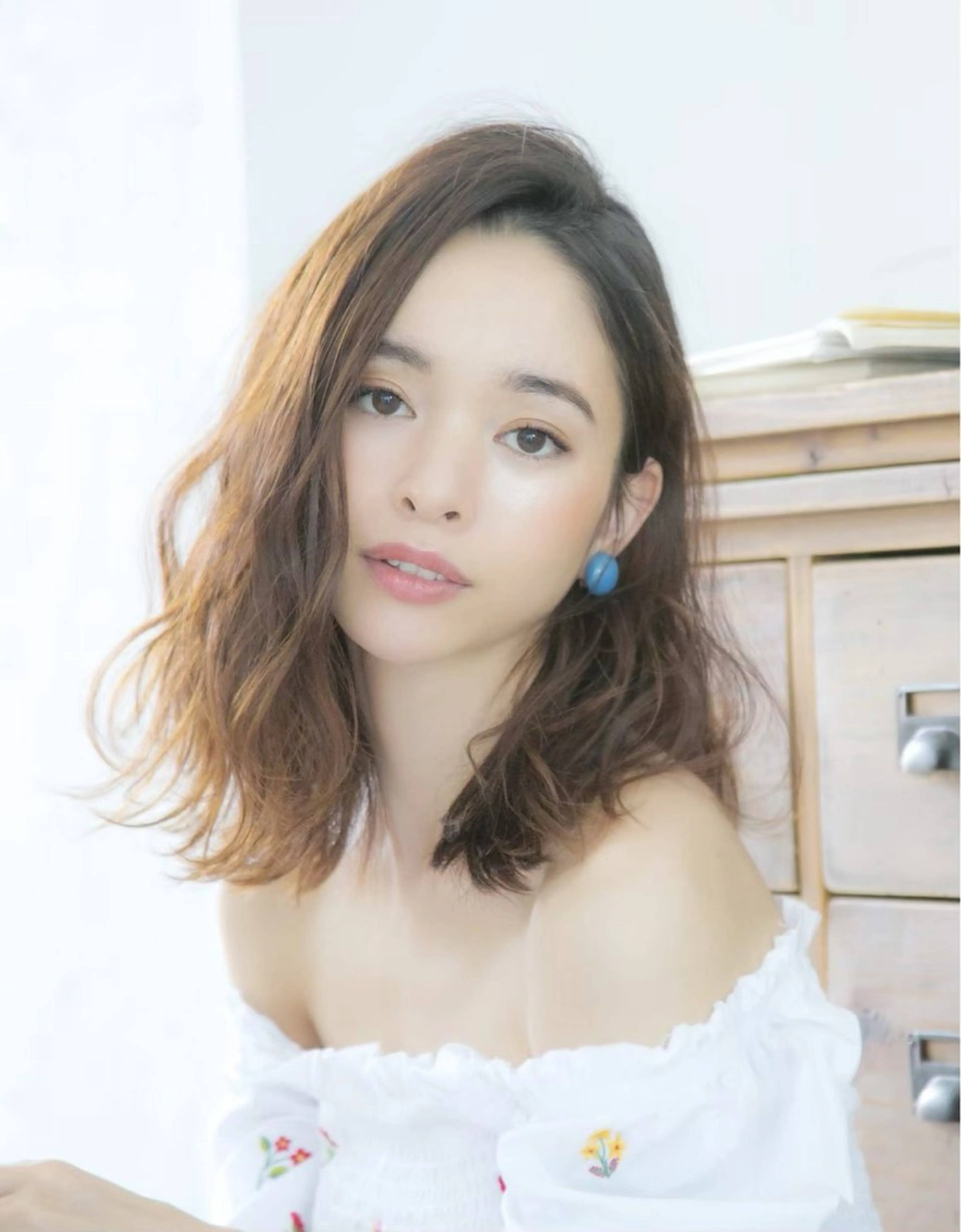 セミロング カラー ベージュカラー ブリーチ 透明感カラー ブリーチなしカラー レイヤー/艶髪/ 髪質改善/YUYAのヘアスタイル