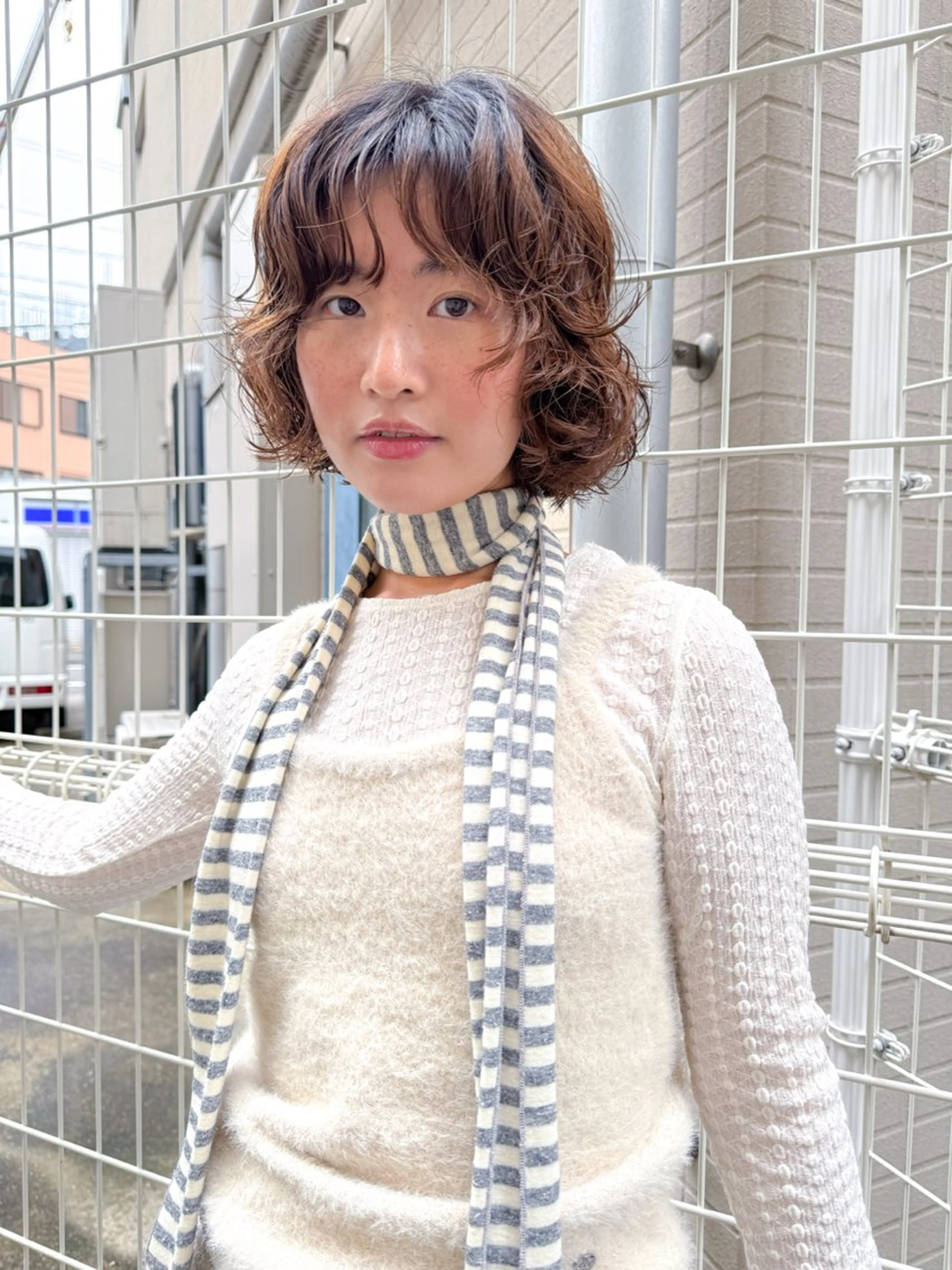 ショート カラー パーマ ボブ カット ヘアカラー パーマ 🍈yurina パーマ🍈のヘアスタイル