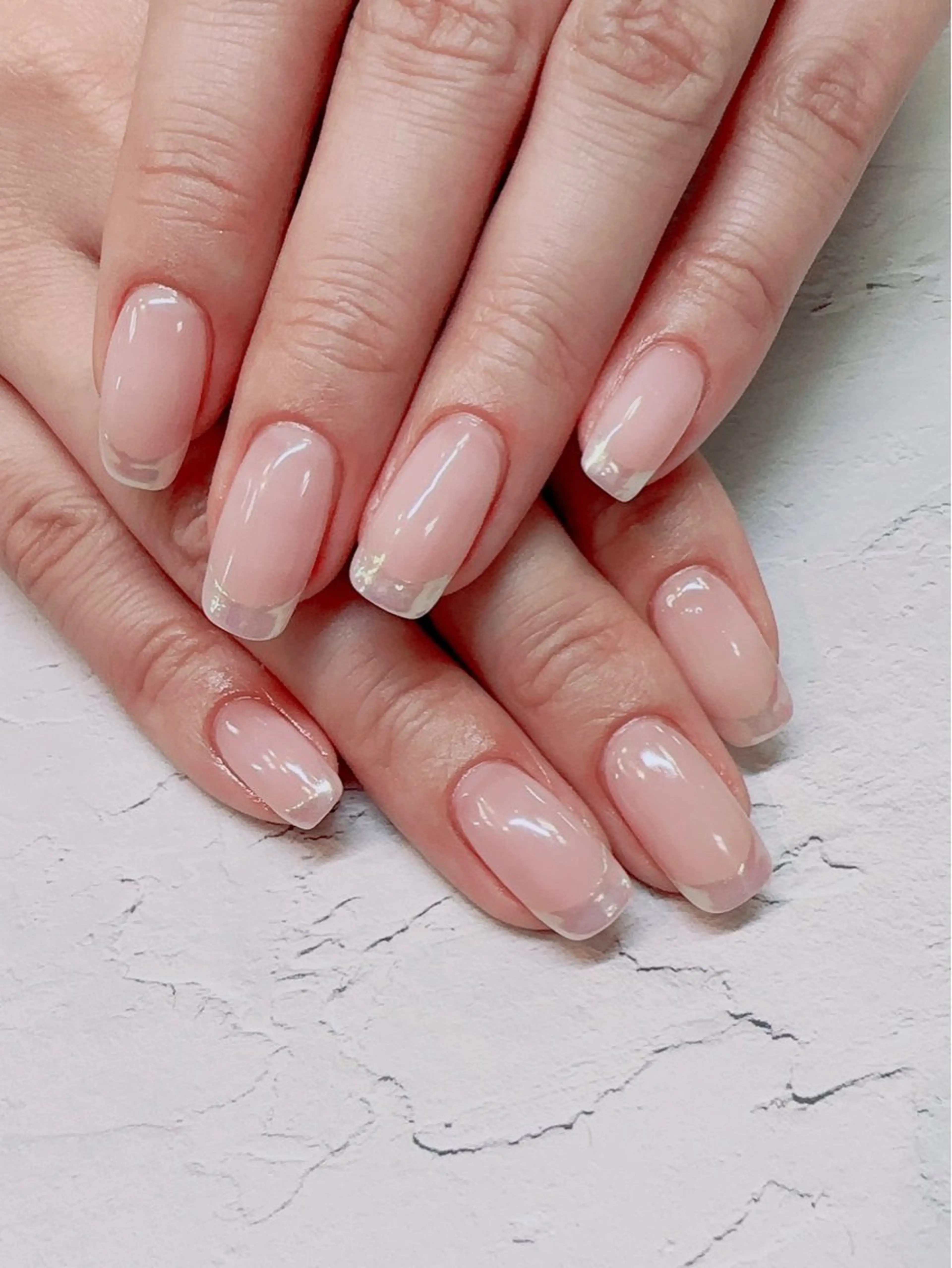 ネイル フレンチネイル ミラーネイル ハンドネイル nailist SATO【銀座】のネイルデザイン