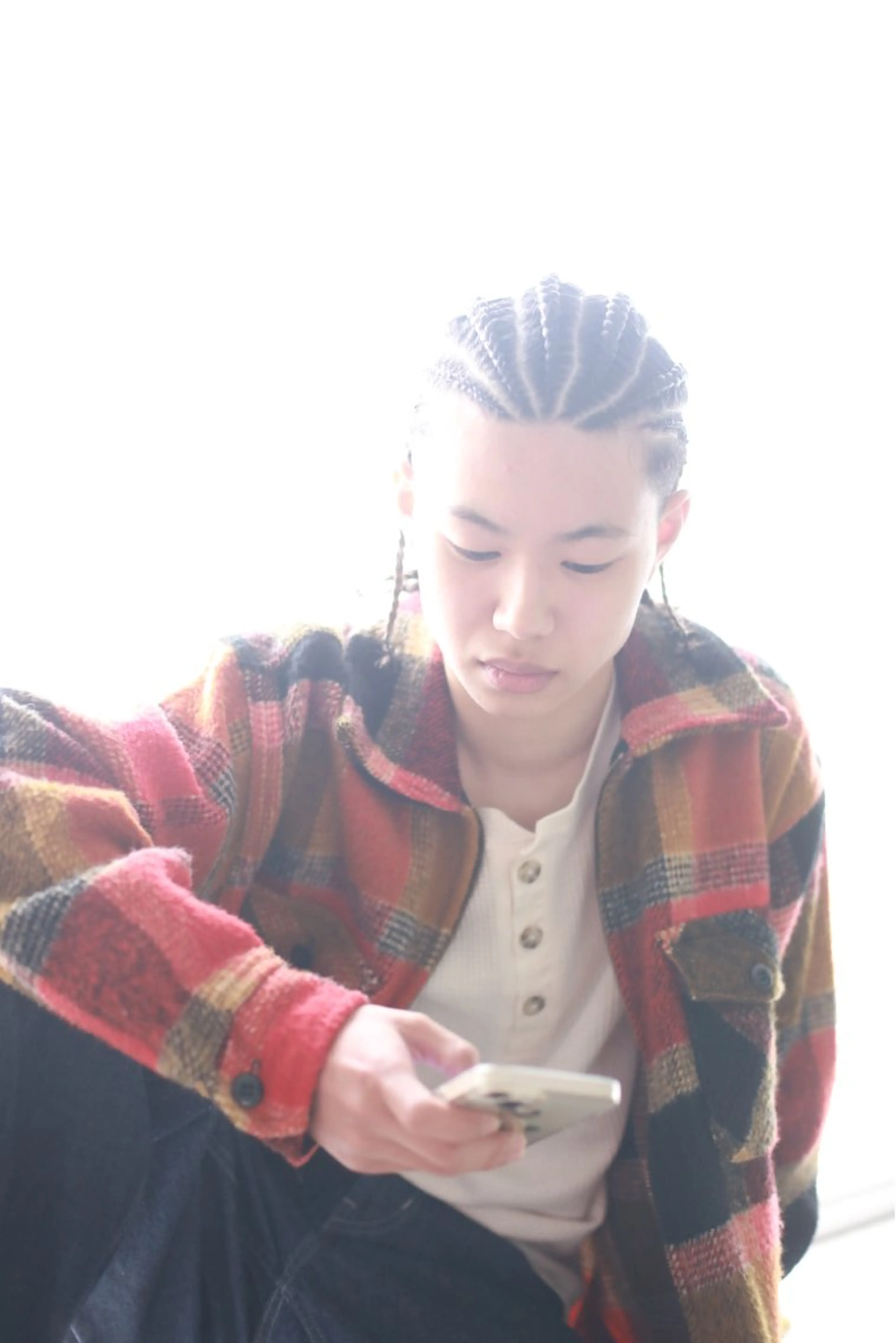 セミロング ヘアアレンジ メンズ 刈り上げ ヘアセット ブラックヘア🧜‍♂ 😈itsuki👿のヘアスタイル