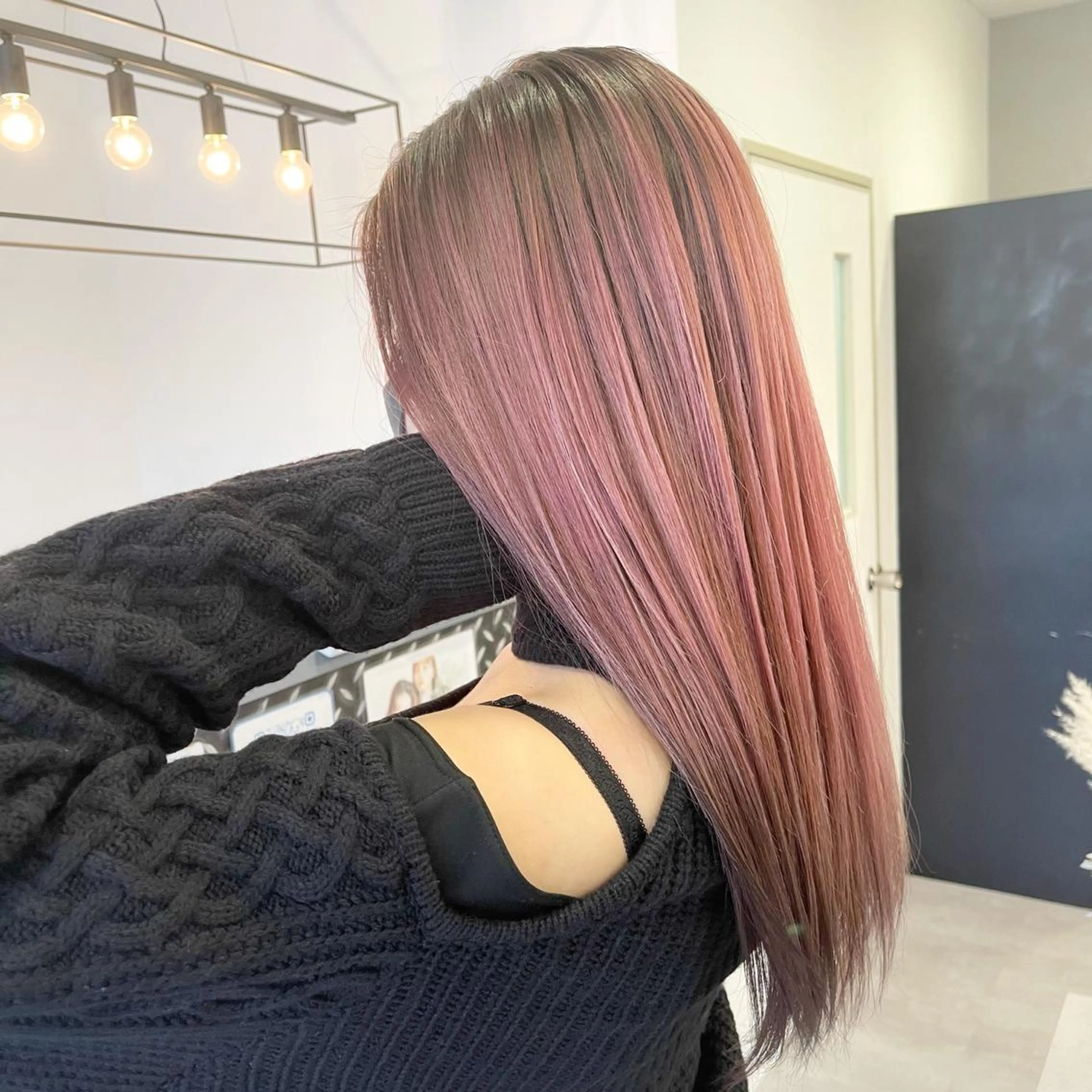 セミロング カラー バレイヤージュ デザインカラー ハイライトカラー 外国人風カラー ハイライト アンドウ ユウ/ レイヤーカット/韓国のヘアスタイル