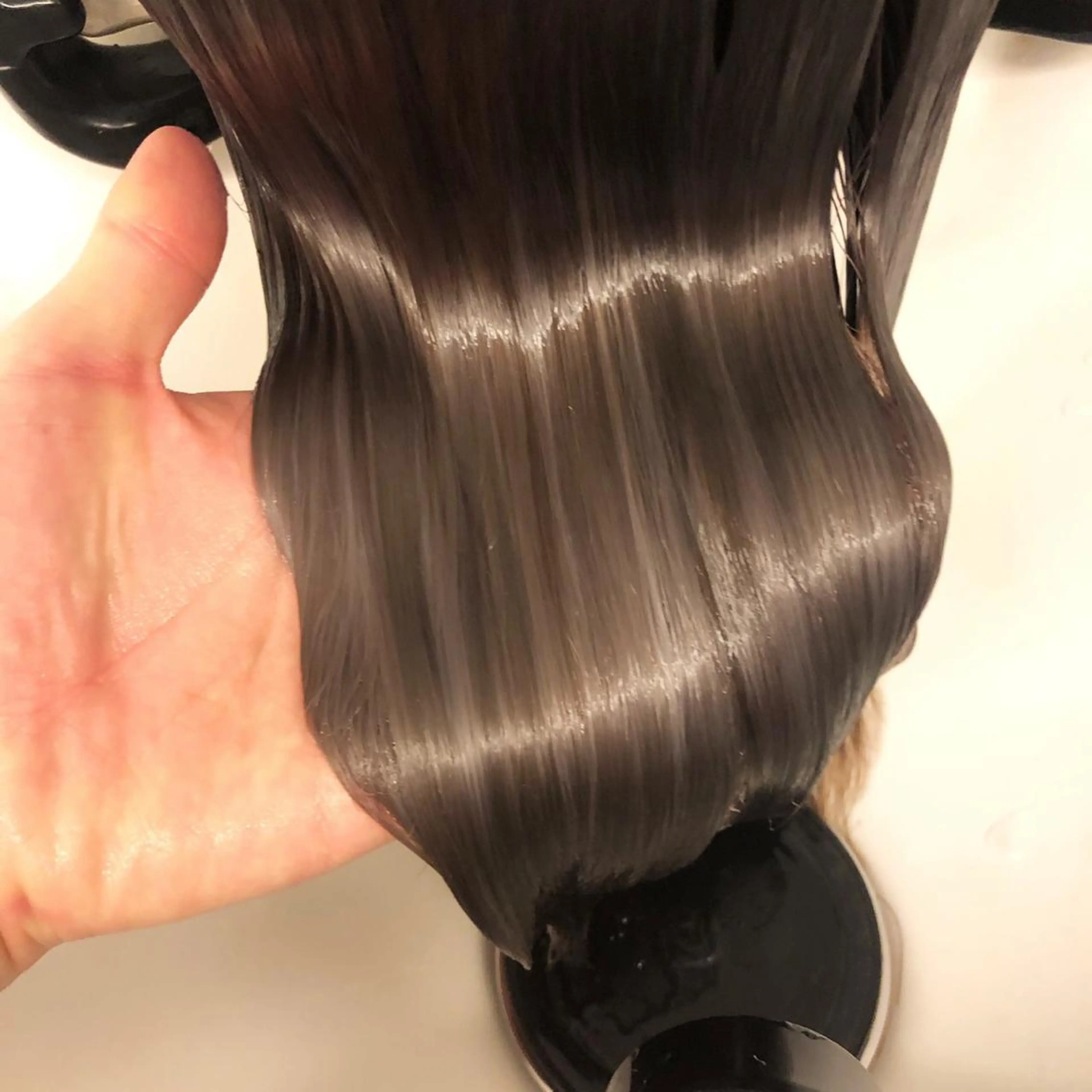 セミロング 髪質改善 トリートメント ブリーチ/髪質改善 NYNY大久保のヘアスタイル