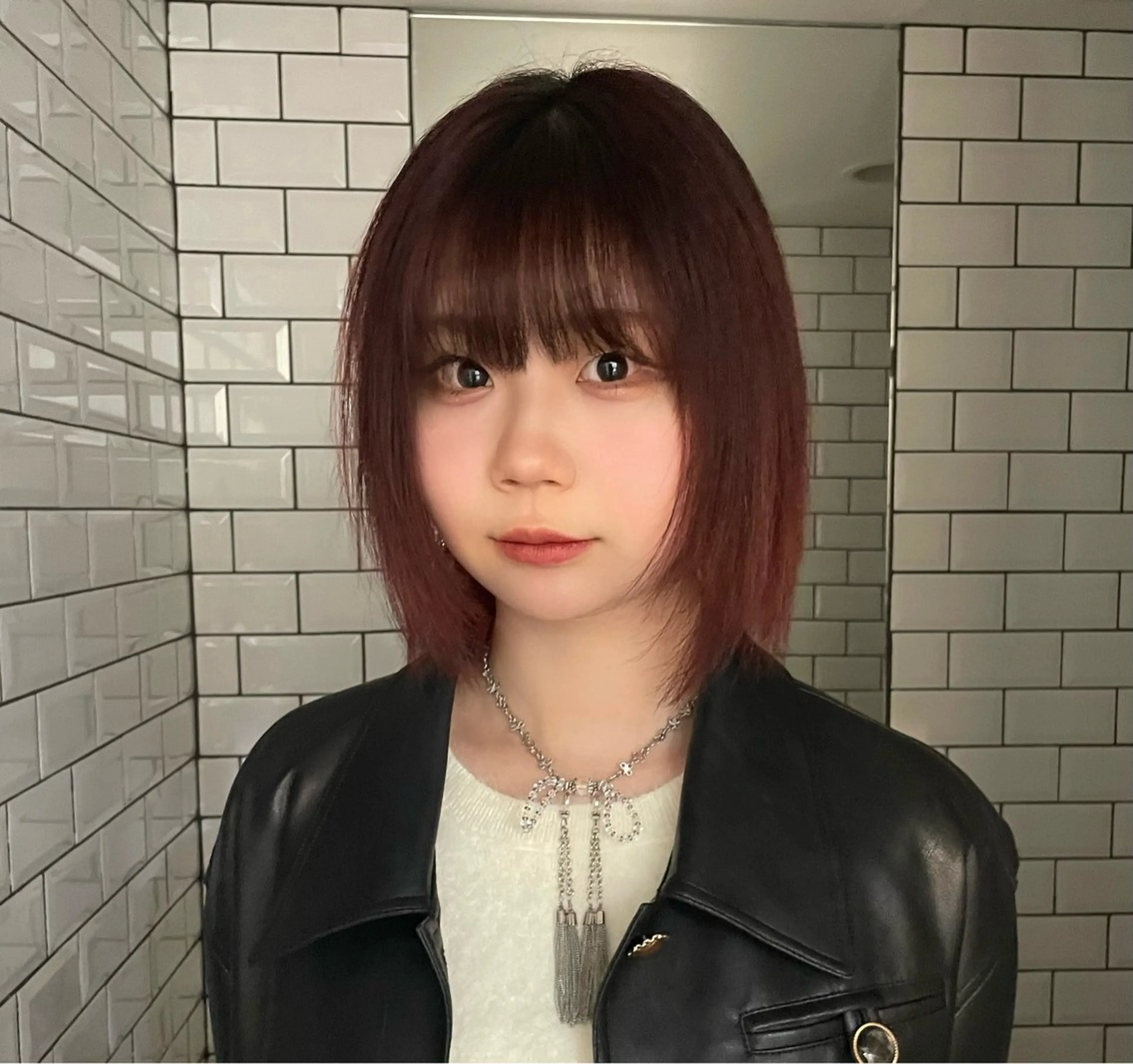 ミディアム カラー ヘアカラー ハイトーン/艶カラー /KISHIのヘアスタイル