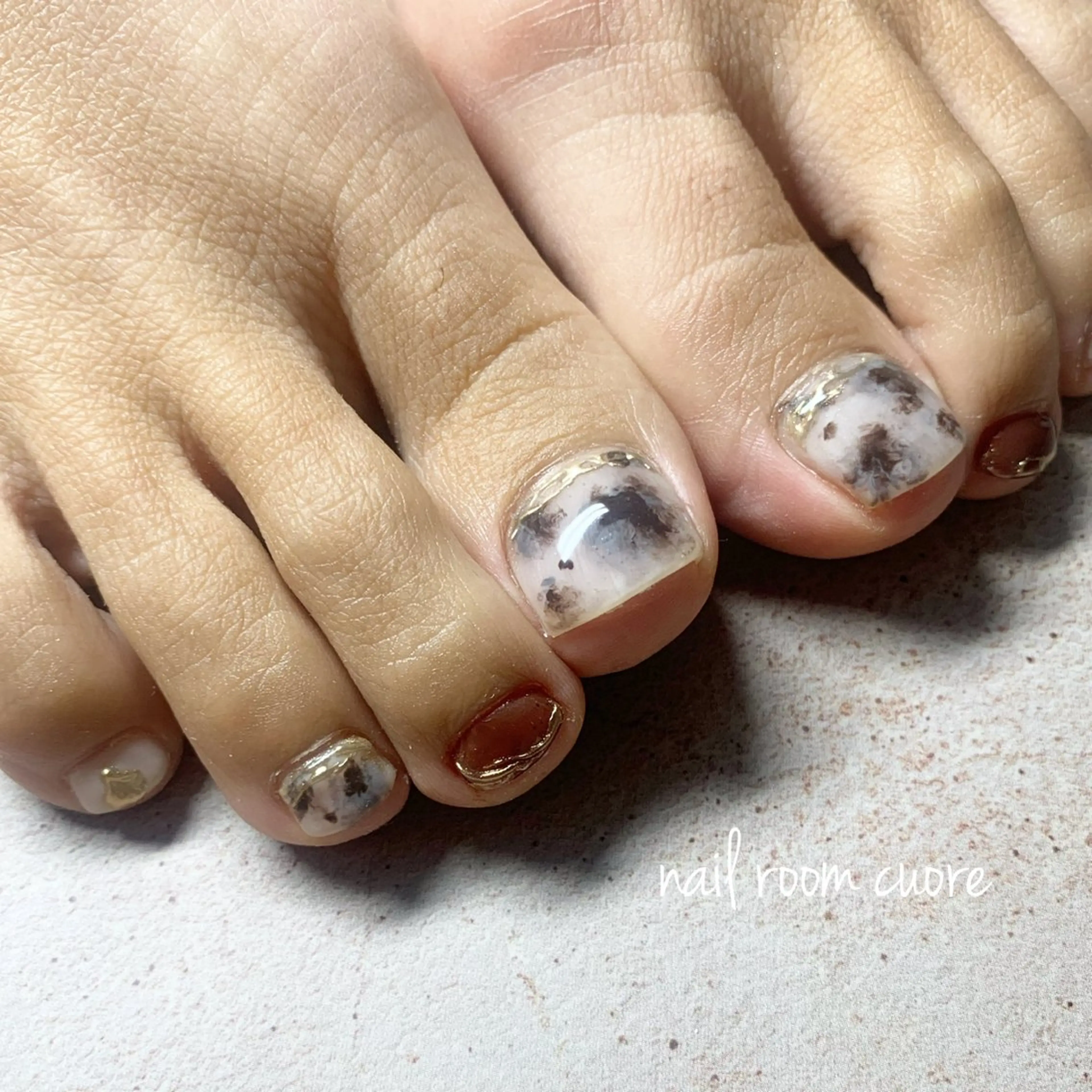 ネイル フットネイル フットネイル nail room  cuore所属・松尾 典子のネイルデザイン