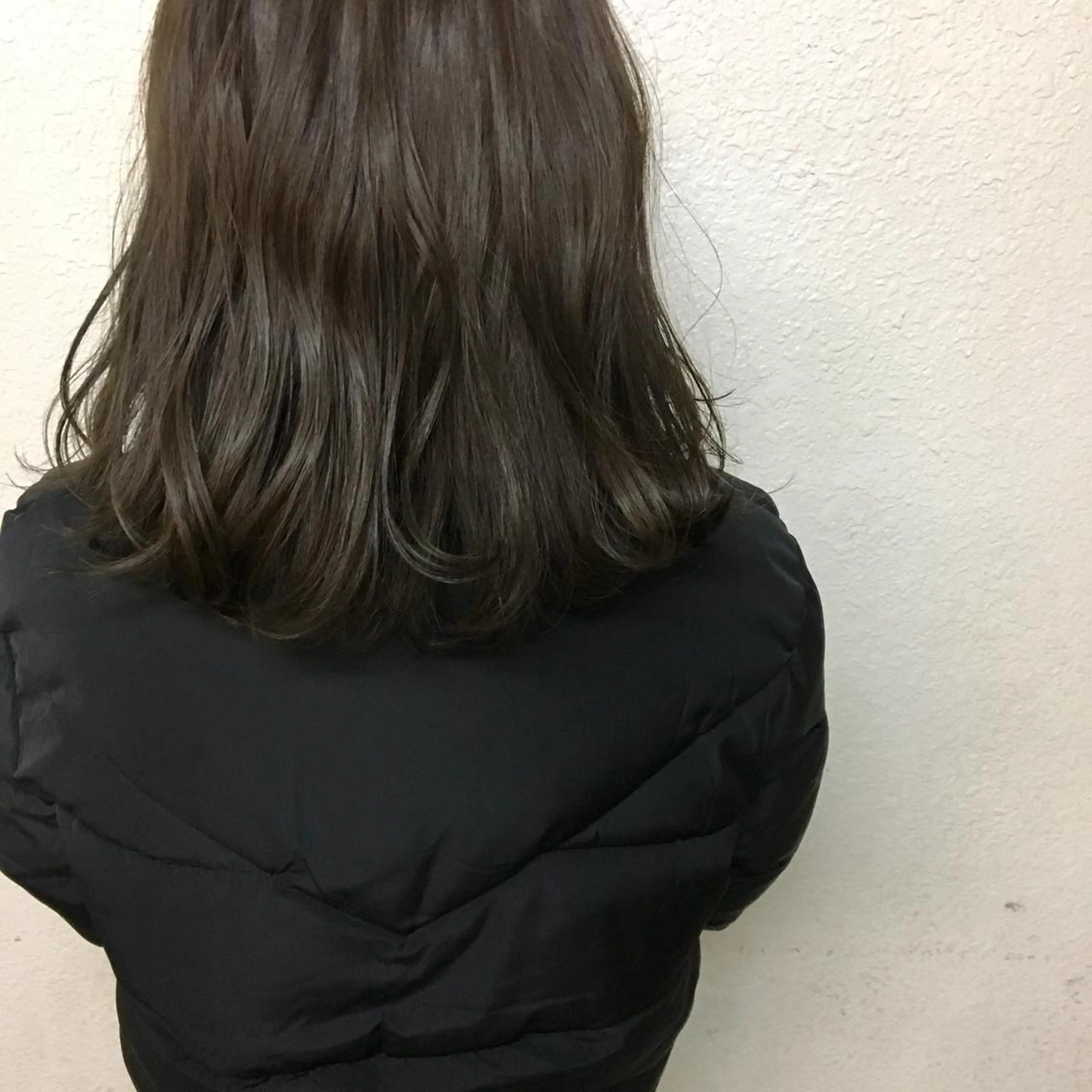 ミディアム カラー オリーブカラー emme MIHO♡のヘアスタイル