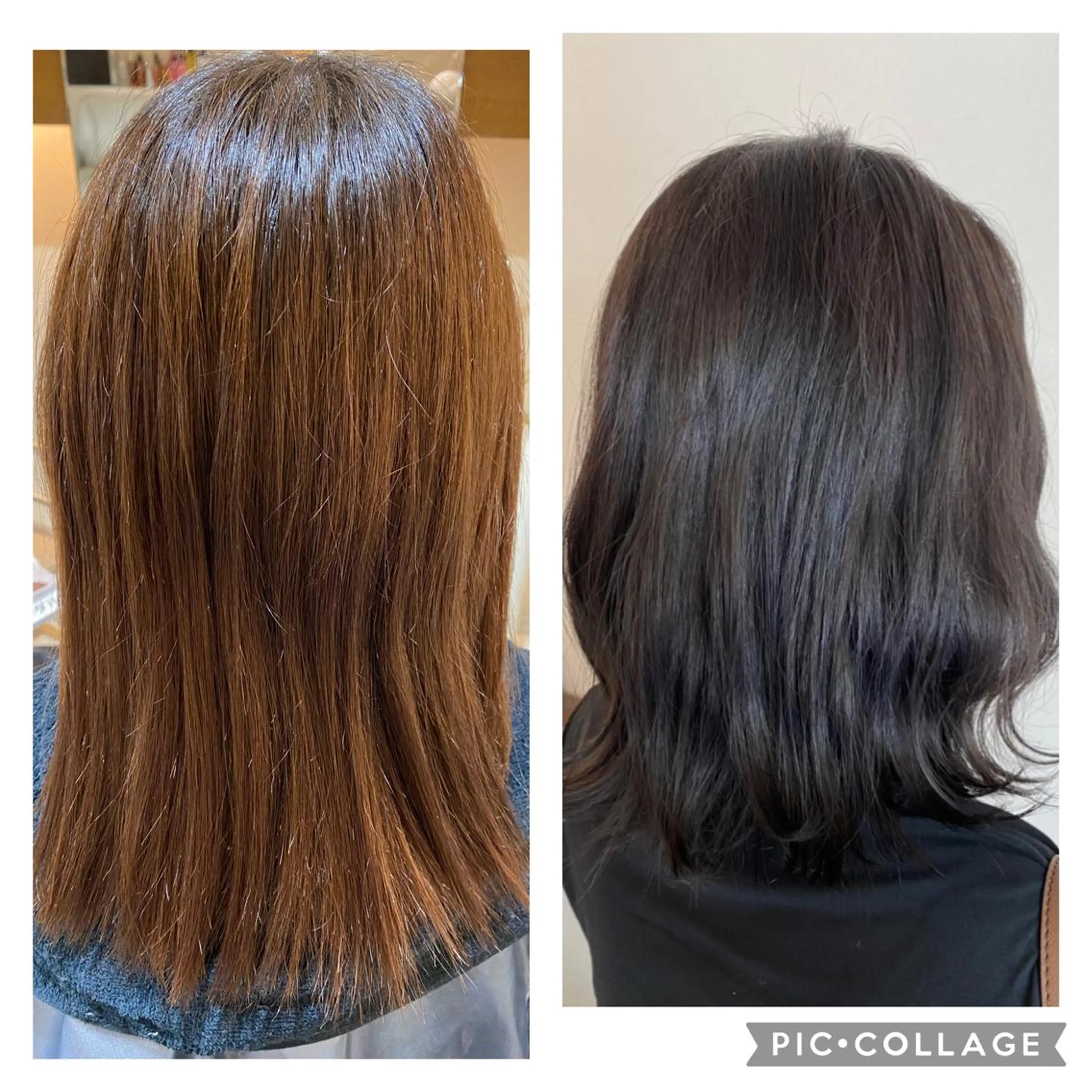 ミディアム アッシュ 清水 有紗のヘアスタイル