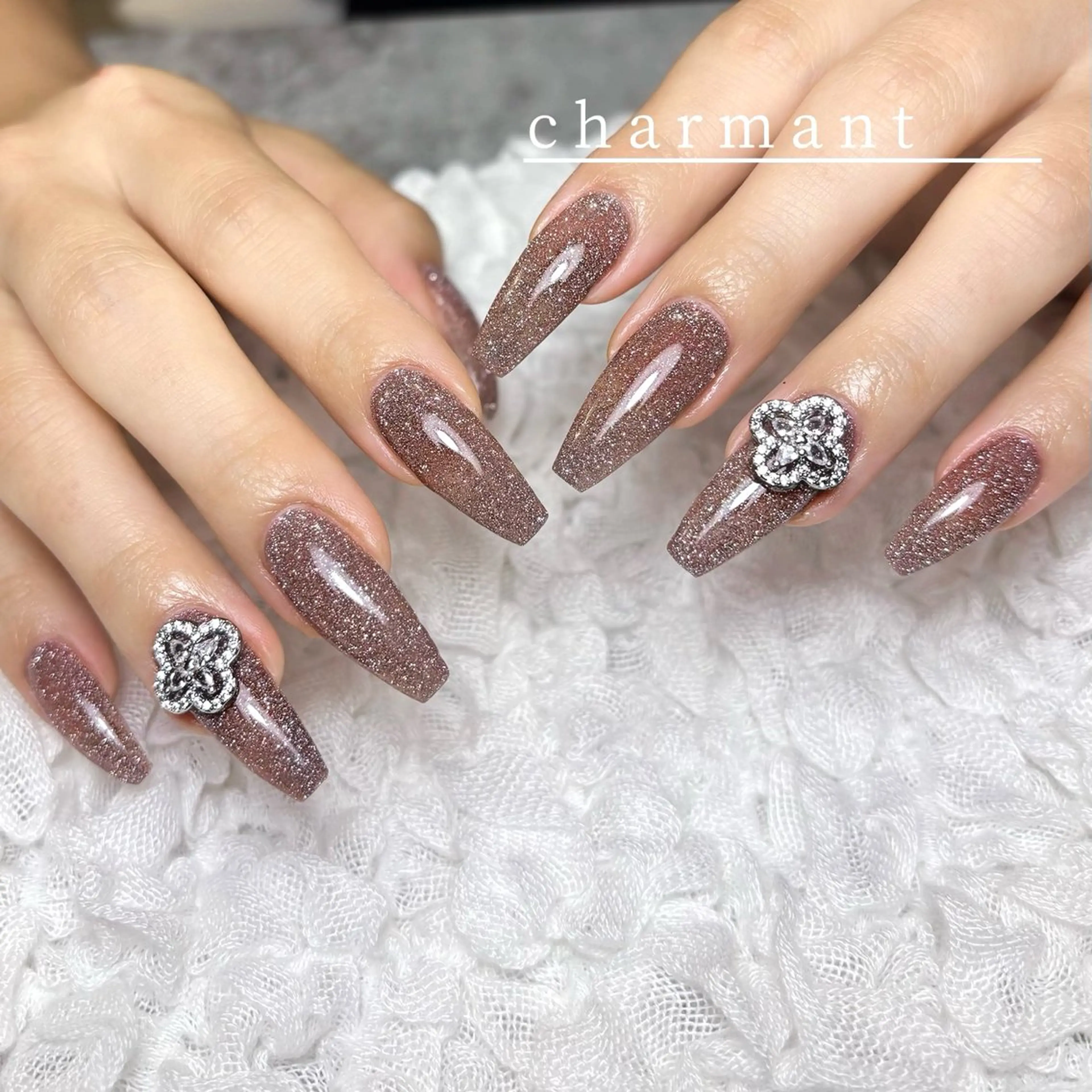 ネイル フラッシュネイル ハンドネイル charmant momokaのネイルデザイン