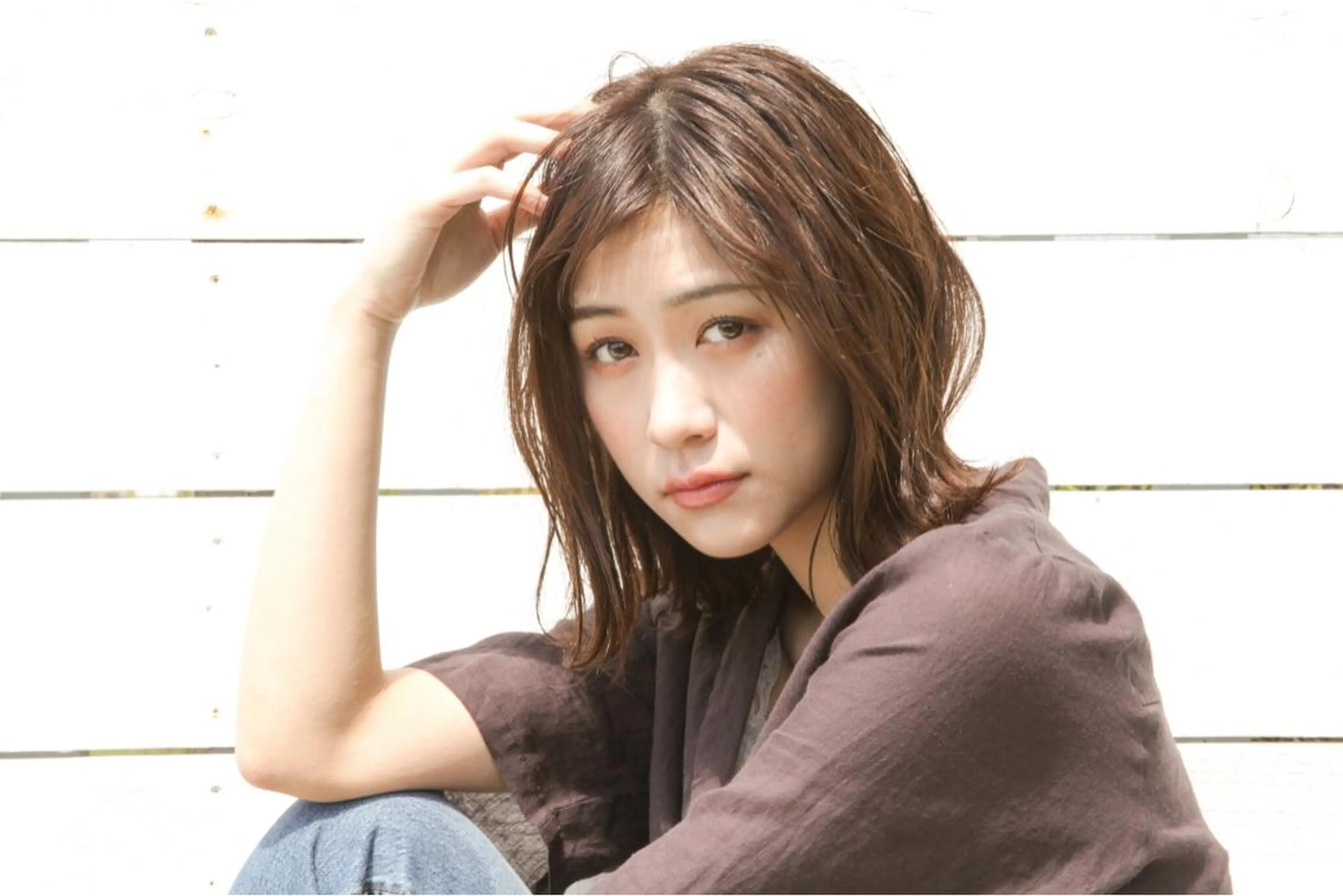 セミロング sand&rose所属・逗子、パーマスタイル ナオイカイラのヘアスタイル