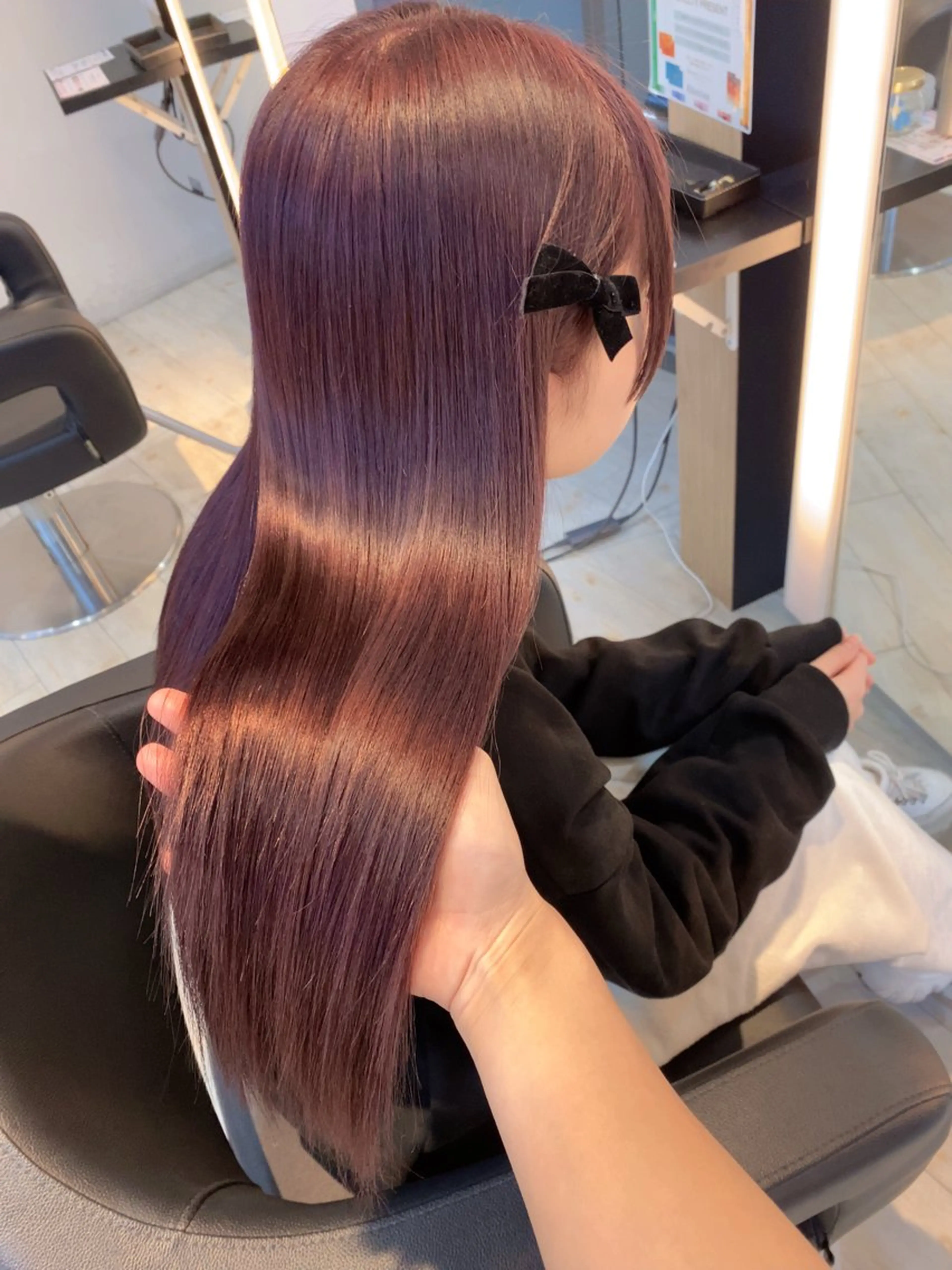ロング カラー ヘアカラー トリートメント yuzu/暖色/栄/ ブリーチ/髪質改善のヘアスタイル