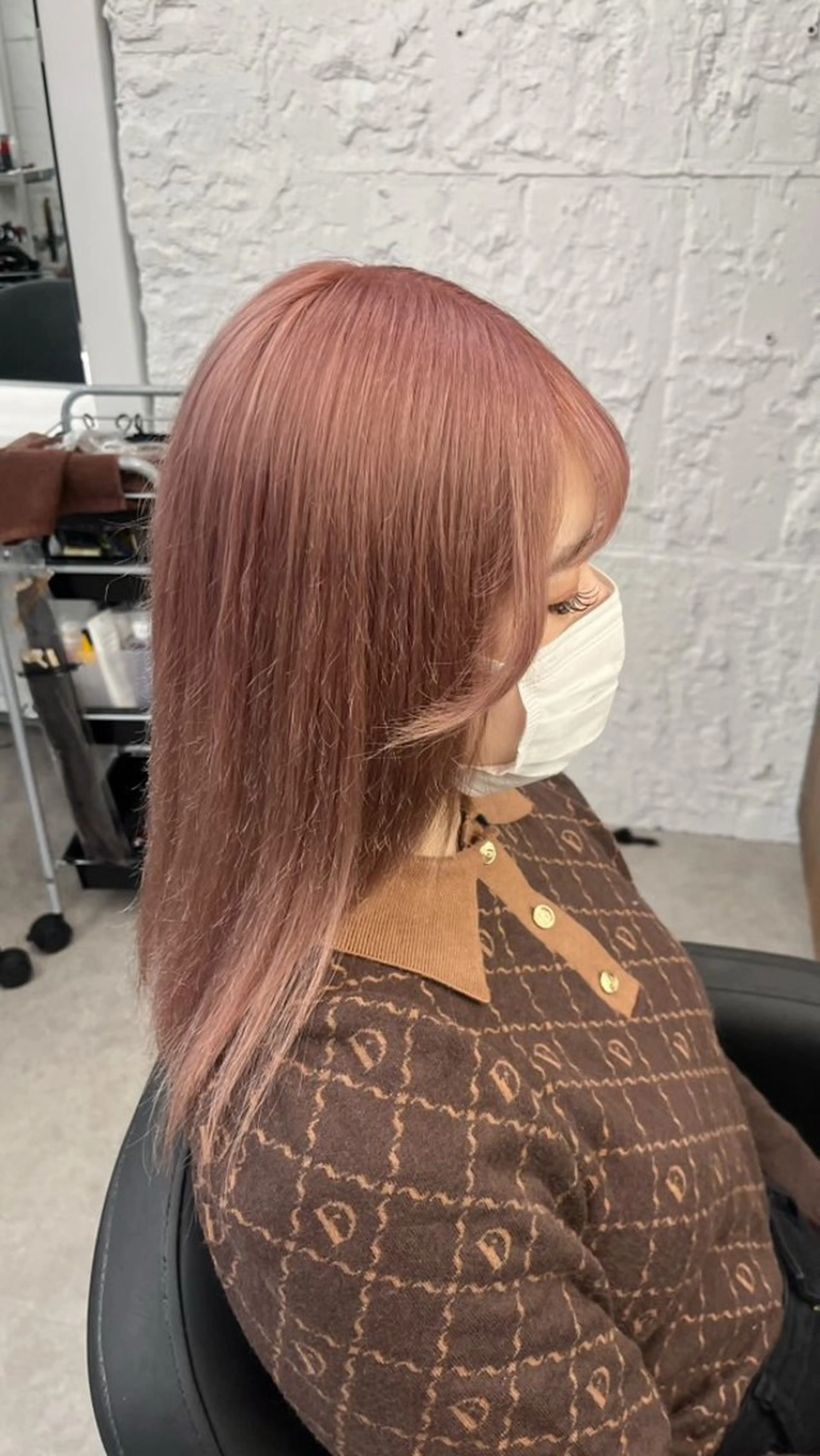 ミディアム カラー ひろせ ちかなのヘアスタイル