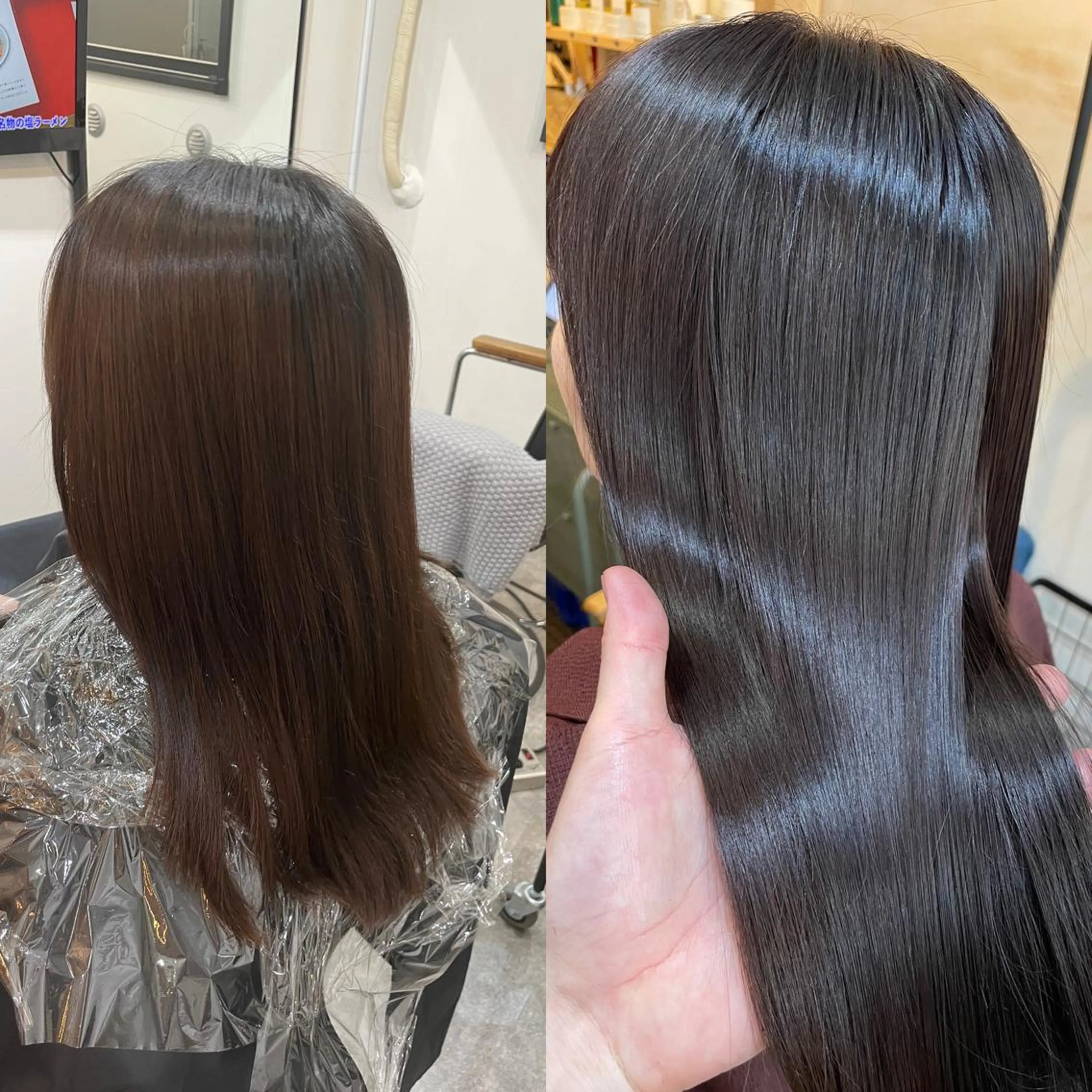 ロング カラー 髪質改善 トリートメント カット ヘアカラー トリートメント SUN GLOW  サングロウ所属・ナカノメ トシアキのヘアスタイル