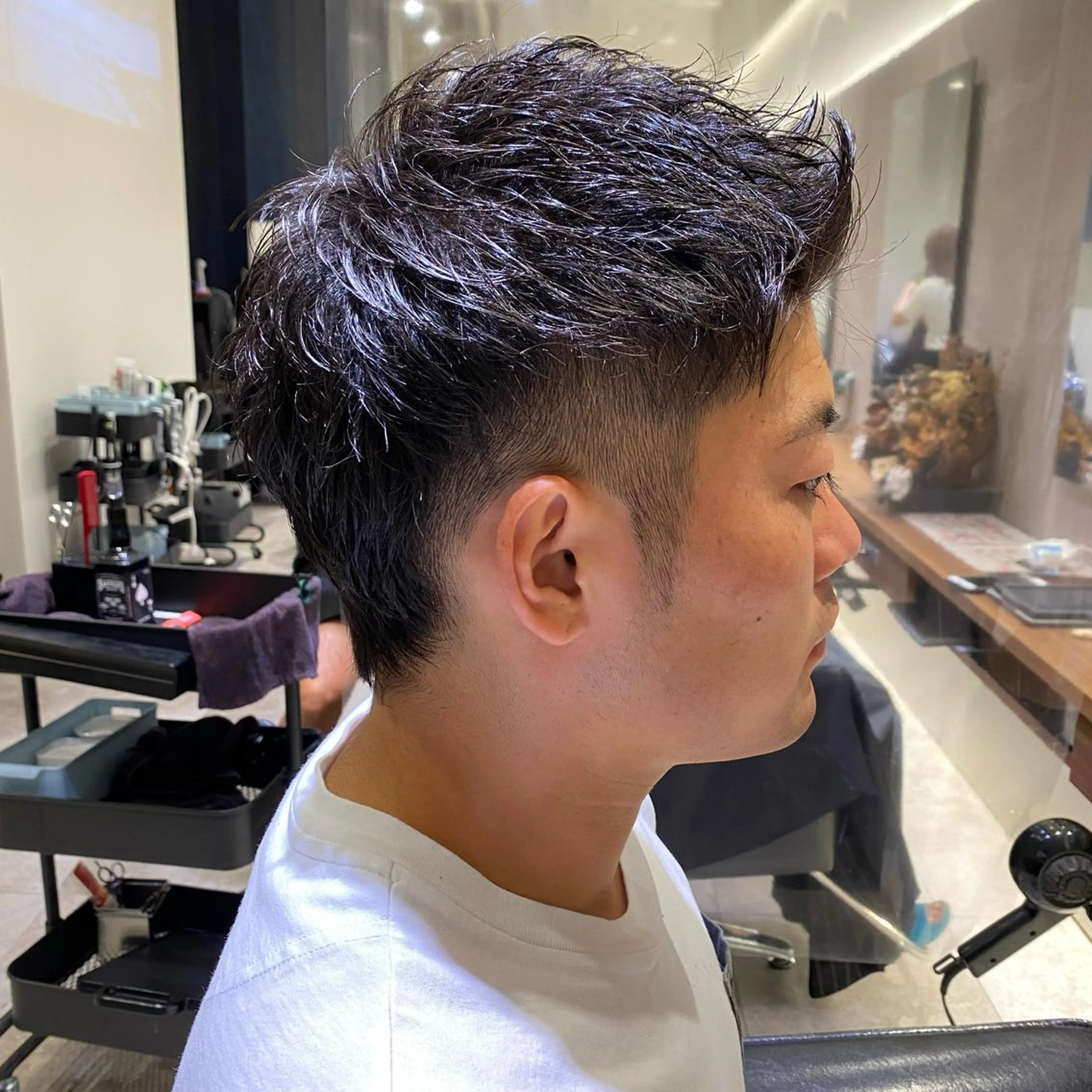 ショート メンズ ツーブロック ショートヘア 上石神井メンズパーマ 飯田徹のヘアスタイル