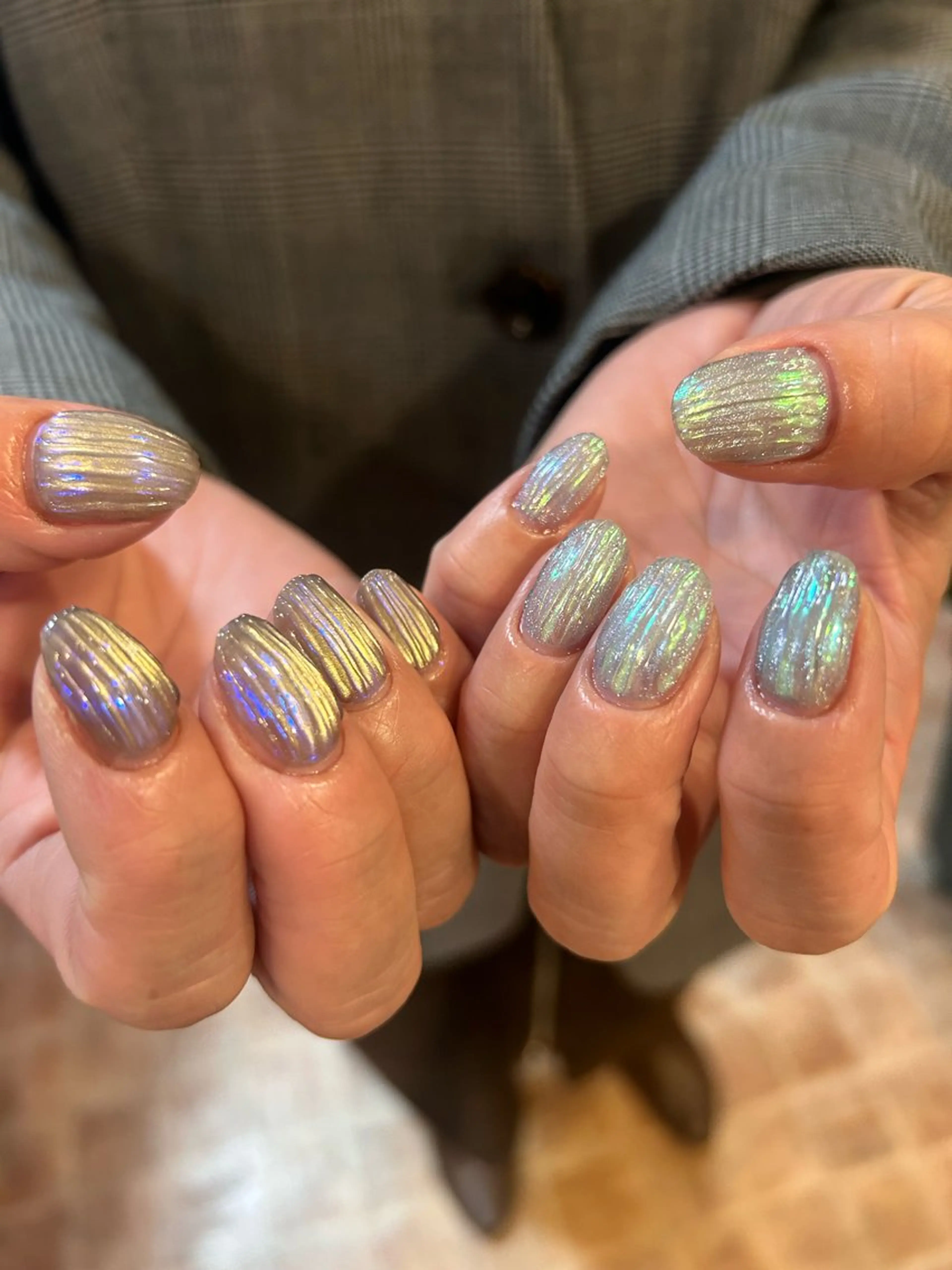 ネイル オーロラネイル マグネットネイル ハンドネイル sun.lino所属・小野寺 千尋のネイルデザイン