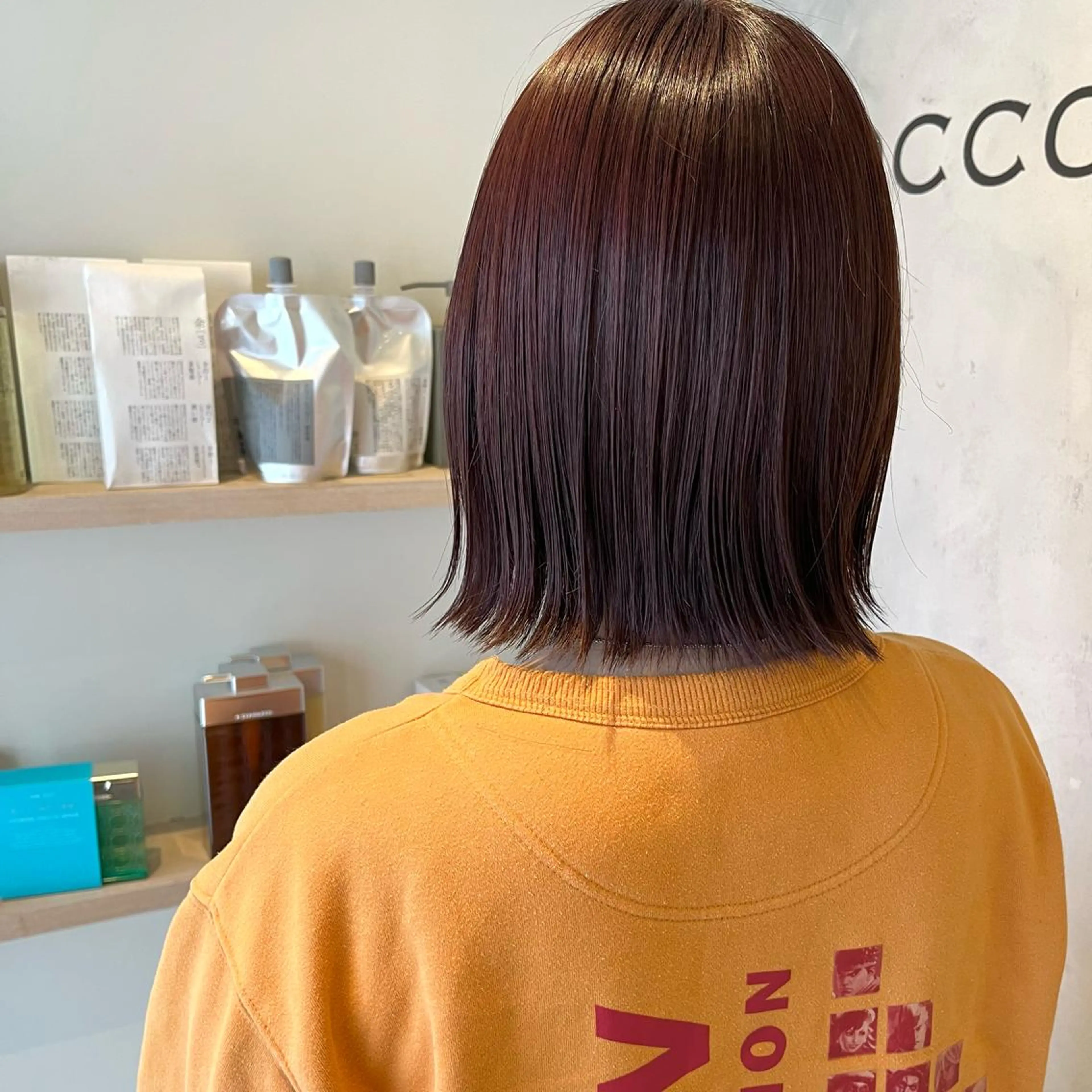 ショート カラー ブラウンカラー ピンクカラー ピンクブラウン ヘアカラー mai ROCCOのヘアスタイル