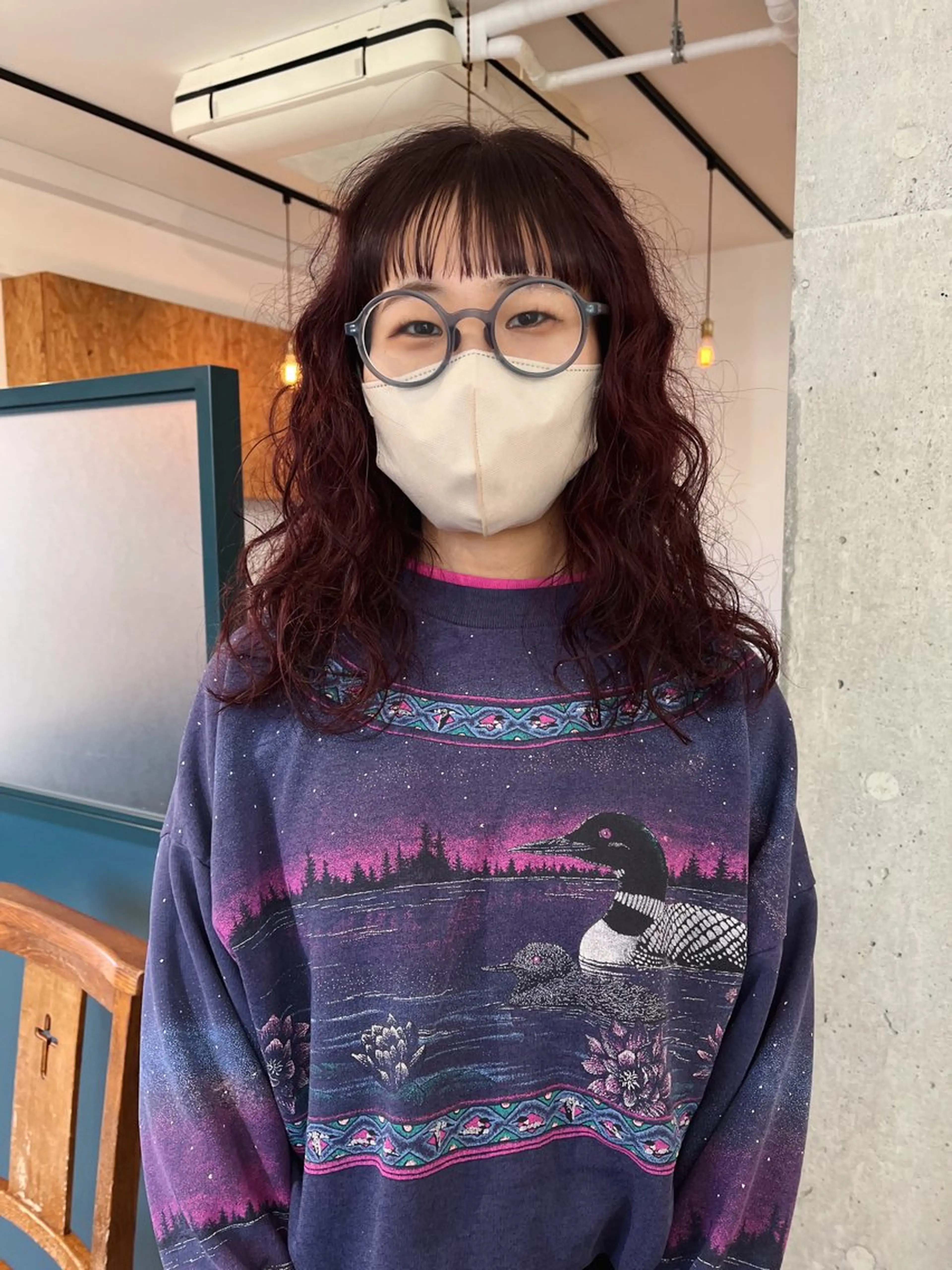 ミディアム カラー 暖色/パーマ 🌼クニトウメイのヘアスタイル