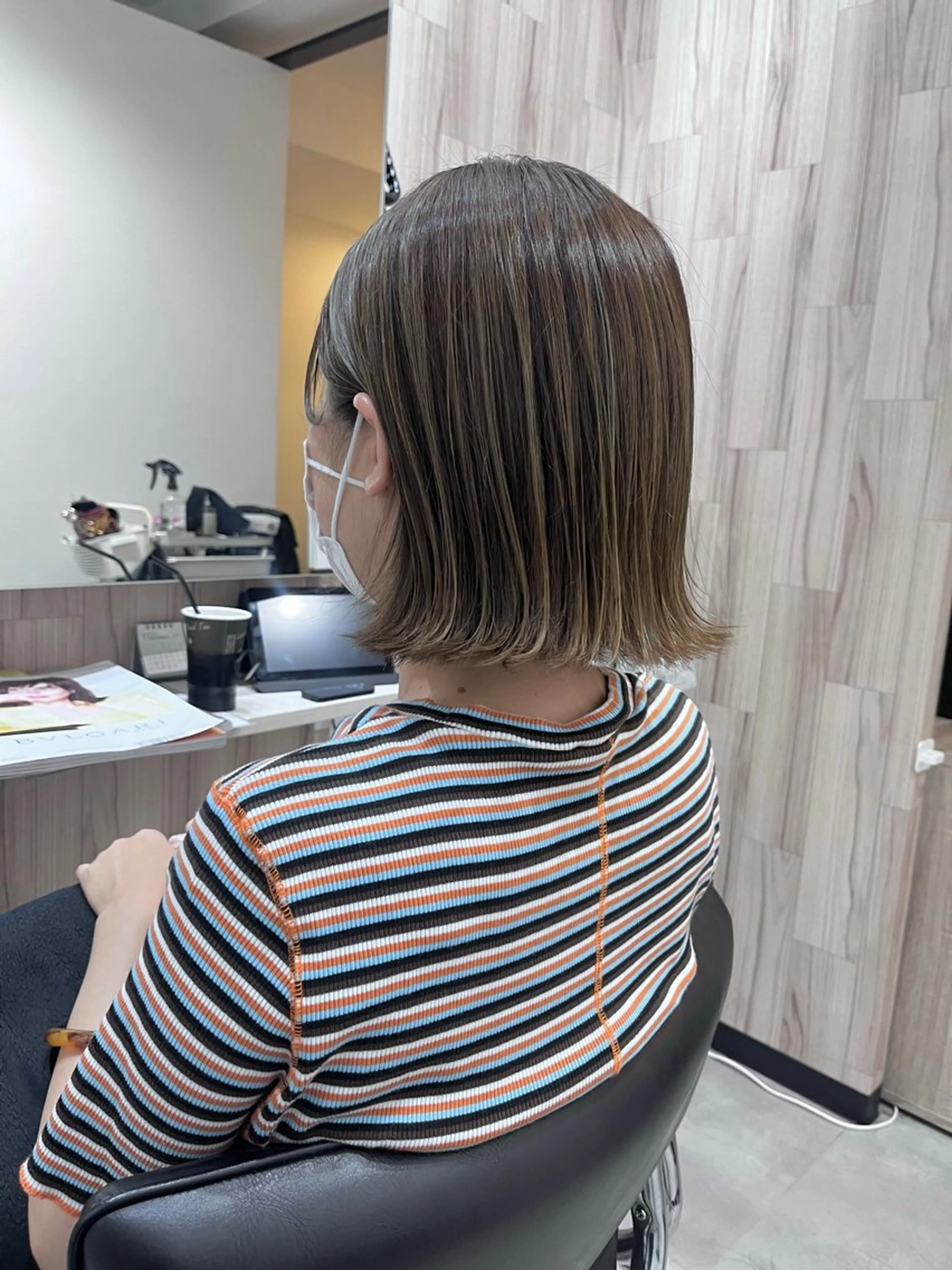 ミディアム ハイライト カット ヘアカラー トリートメント 白髪ぼかし・脱白髪染め専門店kaminowa所属・白髪ぼかし脱白髪染め kaminowaのヘアスタイル