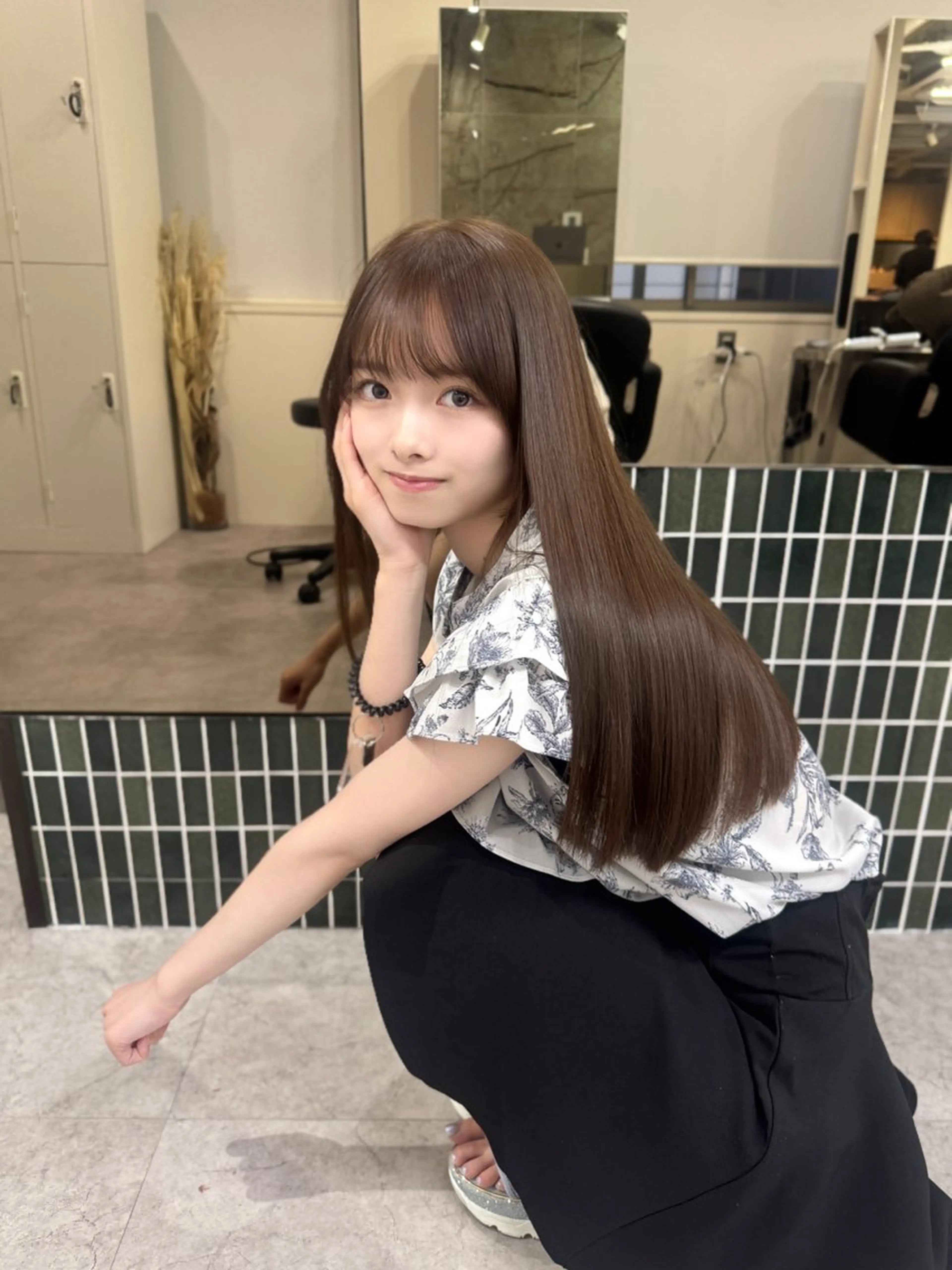 ロング レイヤーカット 🫧髪質改善• 艶カラー持田樹🫧のヘアスタイル