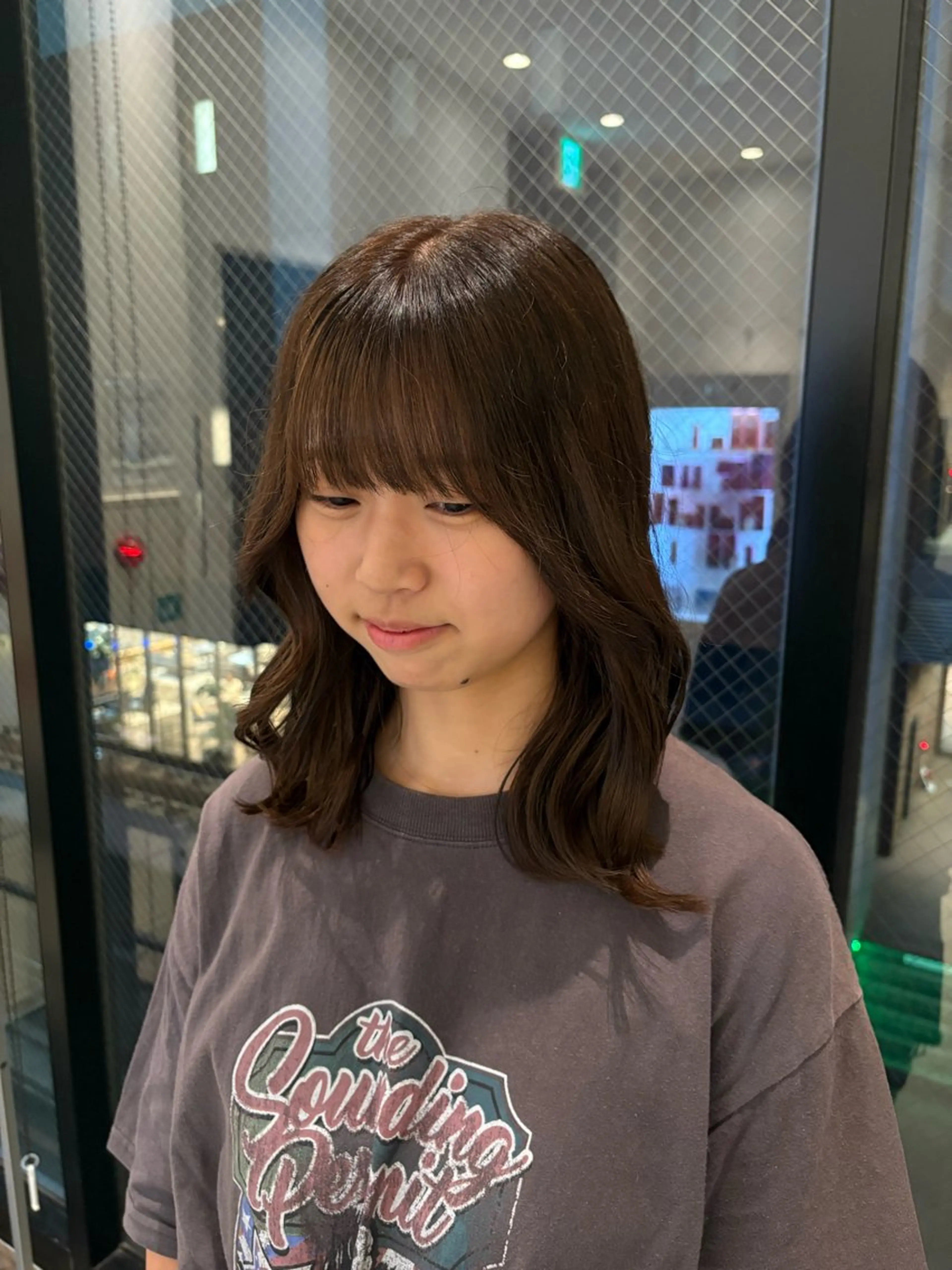 ロング カラー ブリーチ ブラウンカラー ヘアカラー トリートメント まほ/ あべの/braceのヘアスタイル