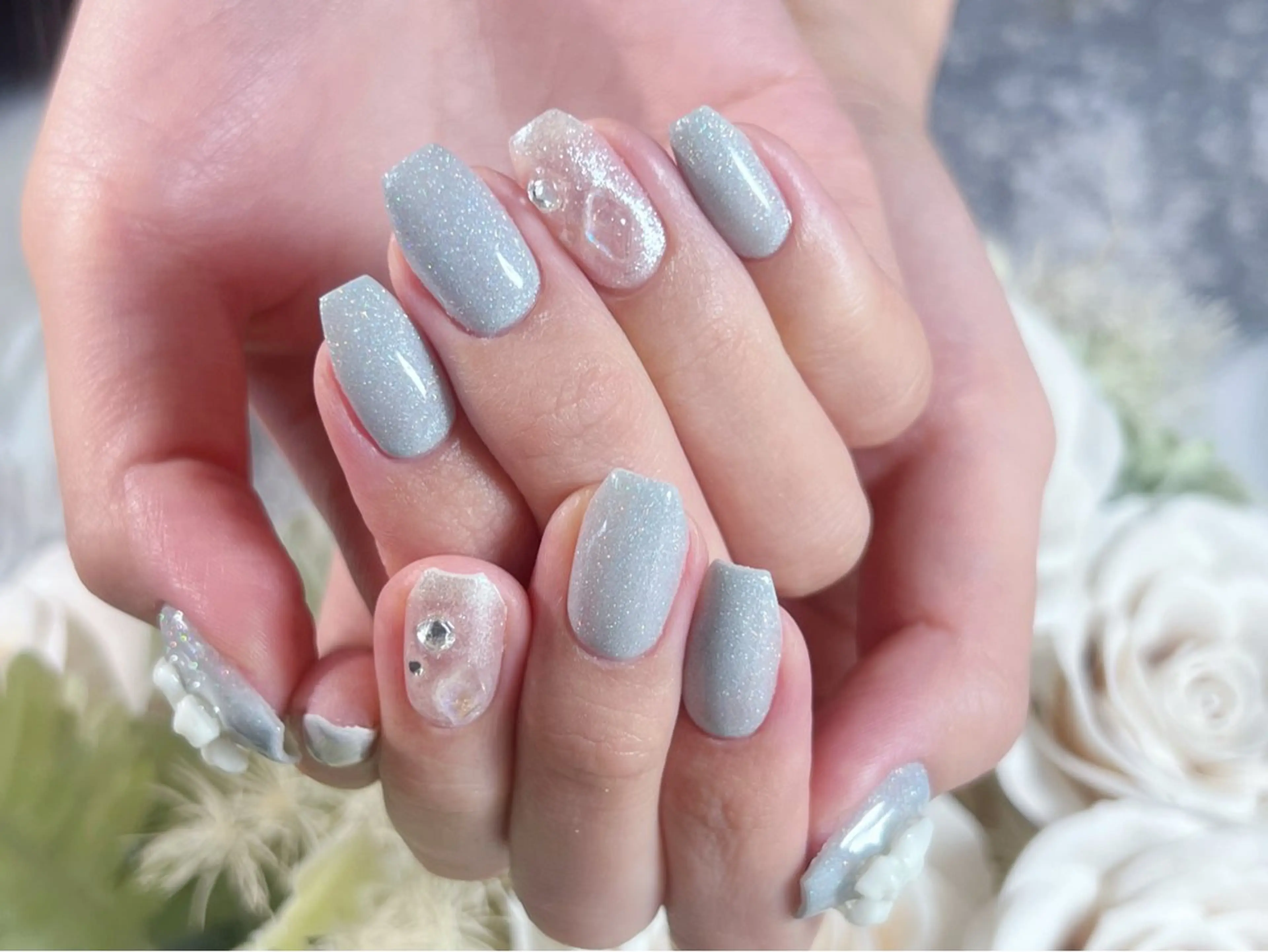 ネイル ロングネイル 持ち込み スカルプネイル ワンホンネイル ハンドネイル Painty所属・Painty nailのネイルデザイン