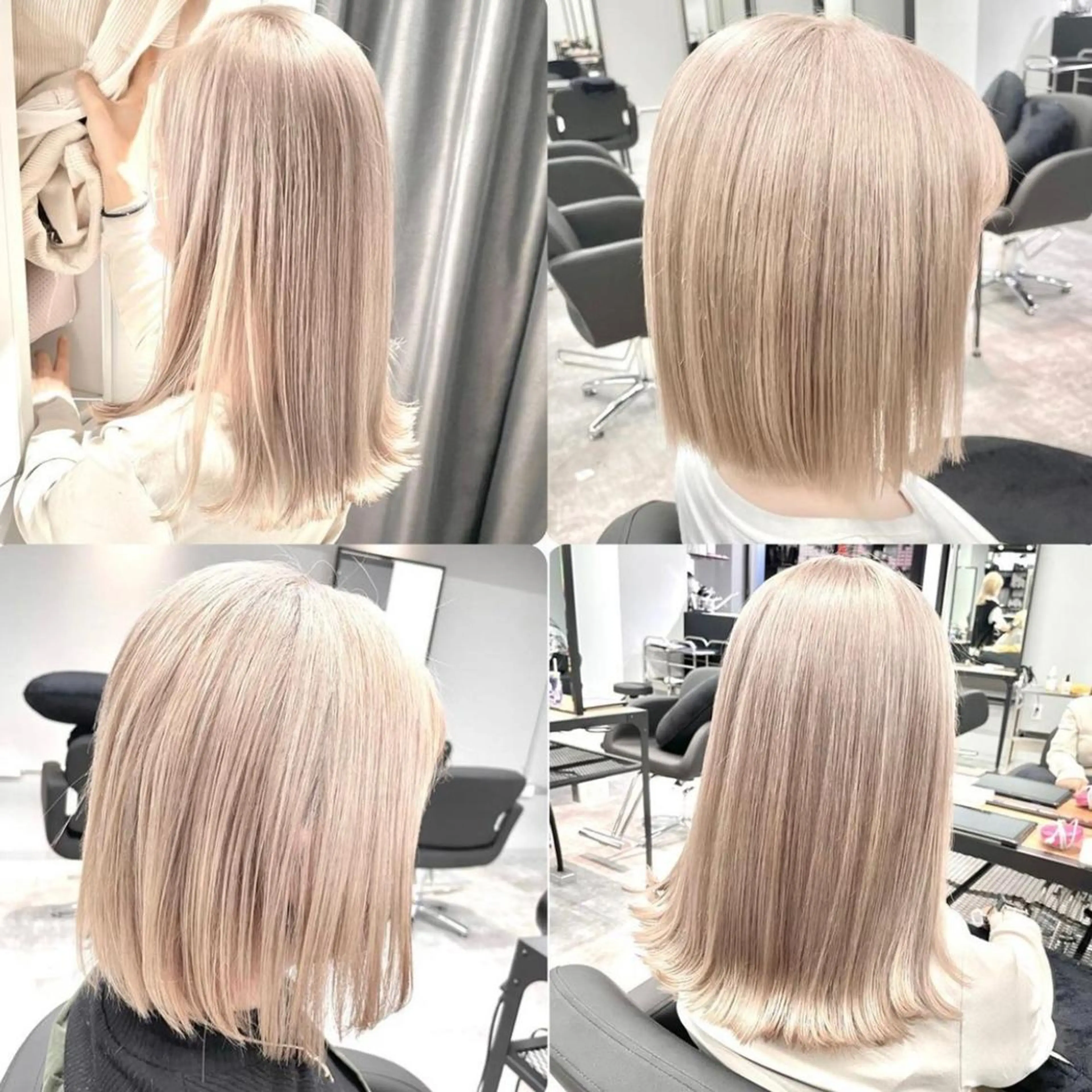 セミロング カラー ハイトーンカラー ヘアカラー トリートメント MiL所属・✨ハイトーン✨ 濱田知孝のヘアスタイル