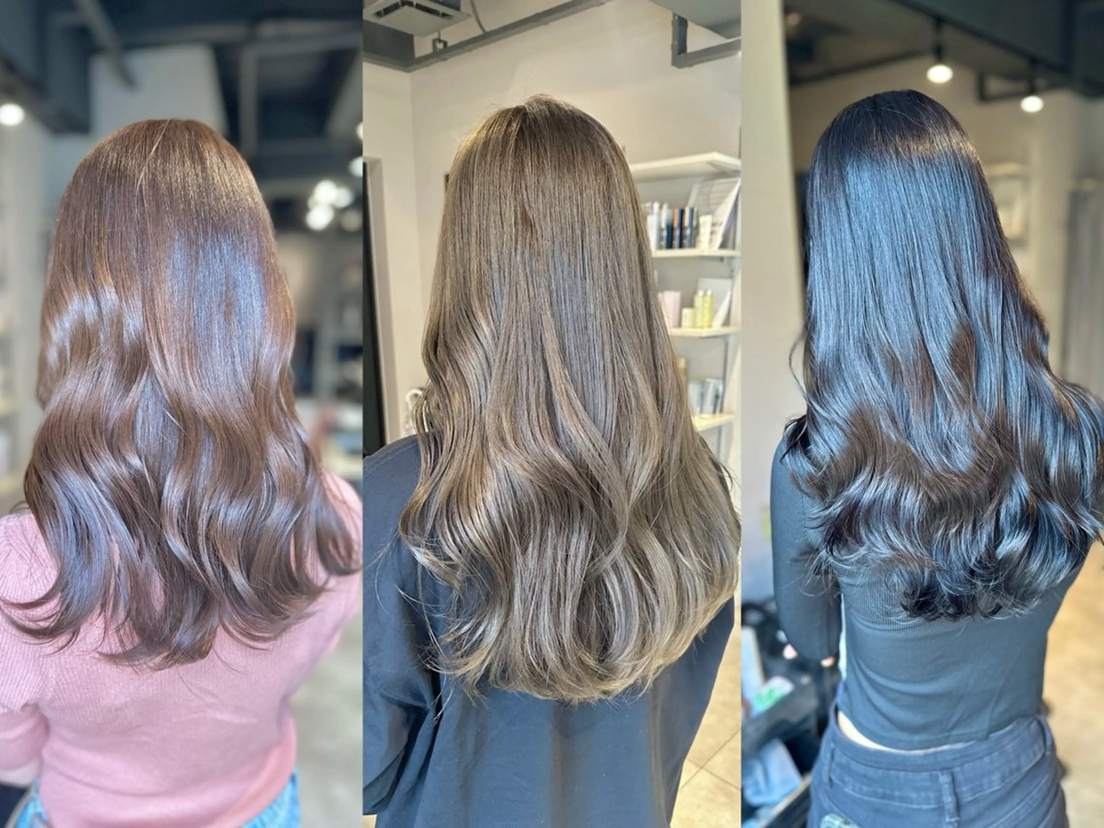 ロング カラー 髪質改善 トリートメント KURO/韓国ヘア /レイヤーカットのヘアスタイル