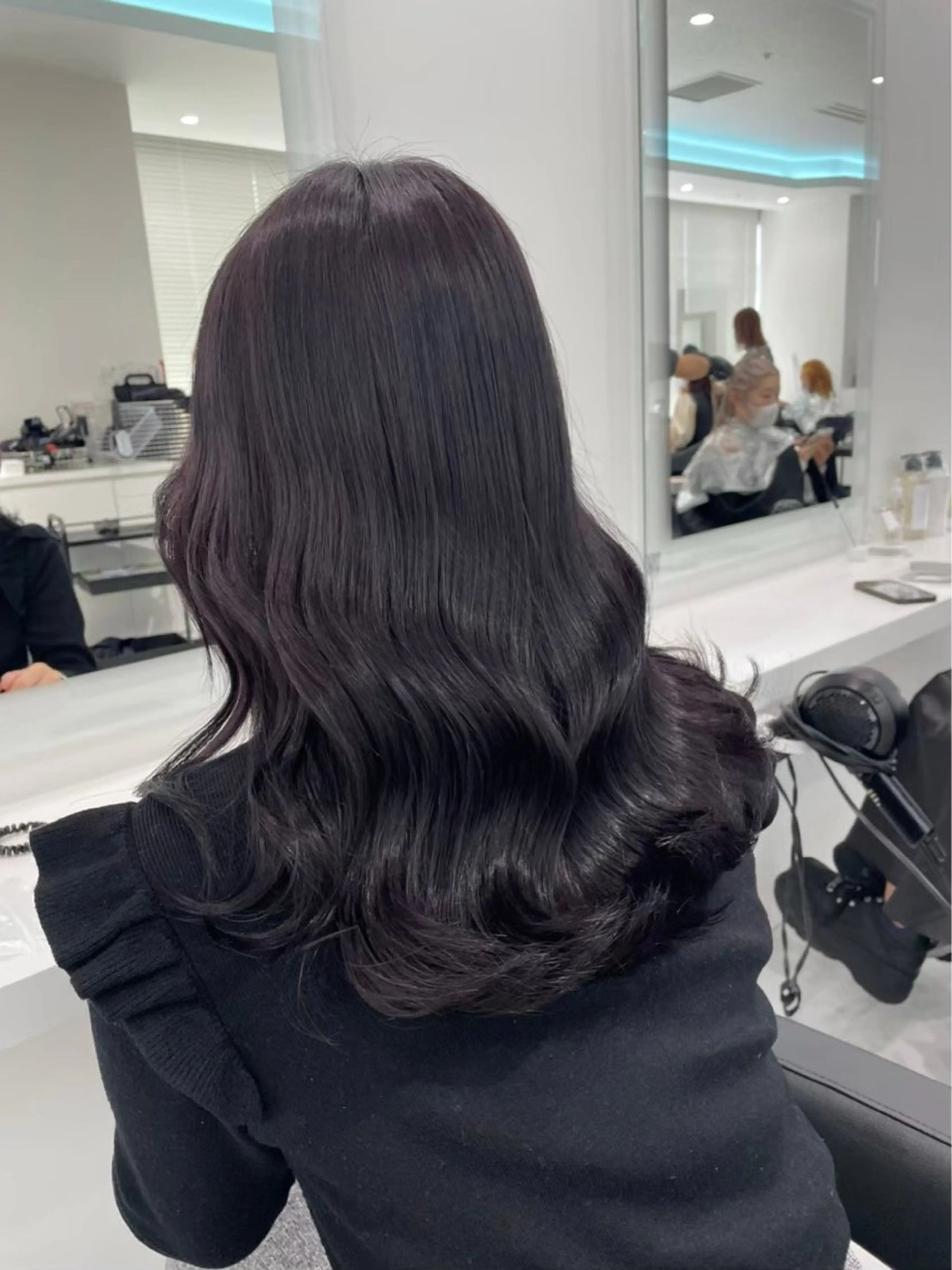 ロング カラー ヘアアレンジ メンズ 透明感カラー ラベンダーカラー ヘアカラー トリートメント 🩰韓国ガーリー🏹 kotono🪽のヘアスタイル