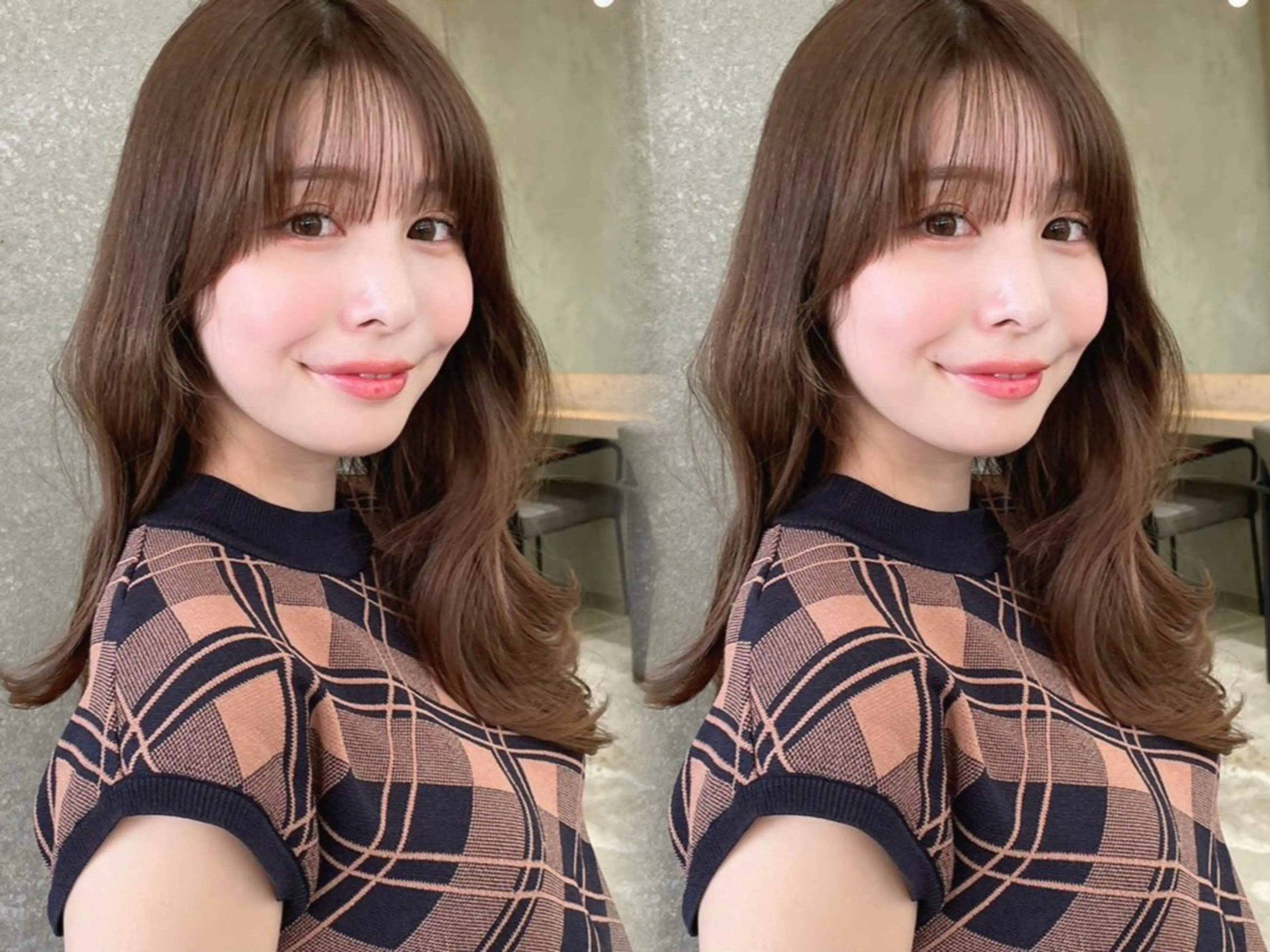 ロング カラー 山崎/ボブ縮毛矯正 レイヤー髪質改善のヘアスタイル