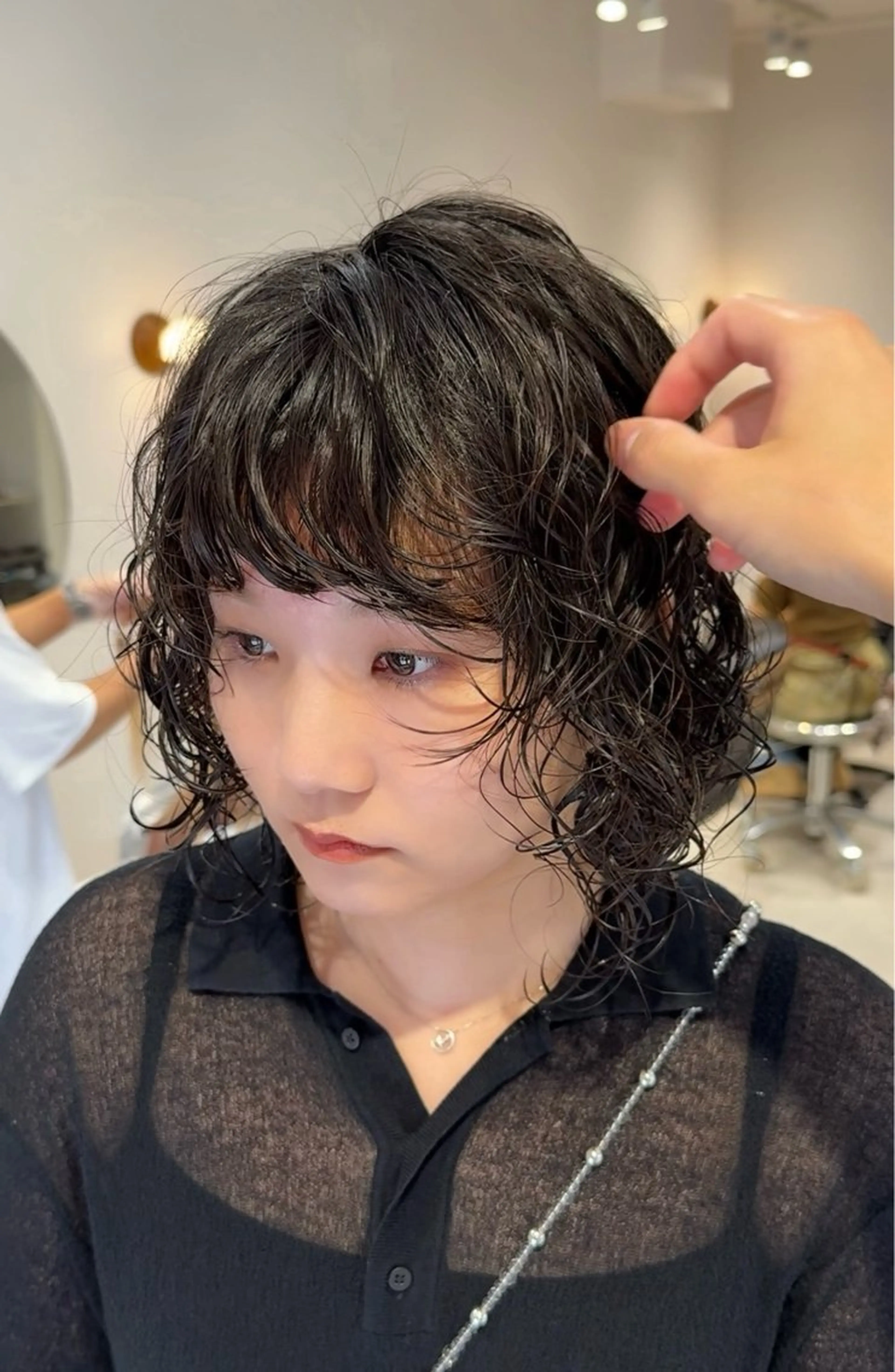 ミディアム パーマ Stam所属・パーマ/ボブ /ブリーチ チヒロのヘアスタイル