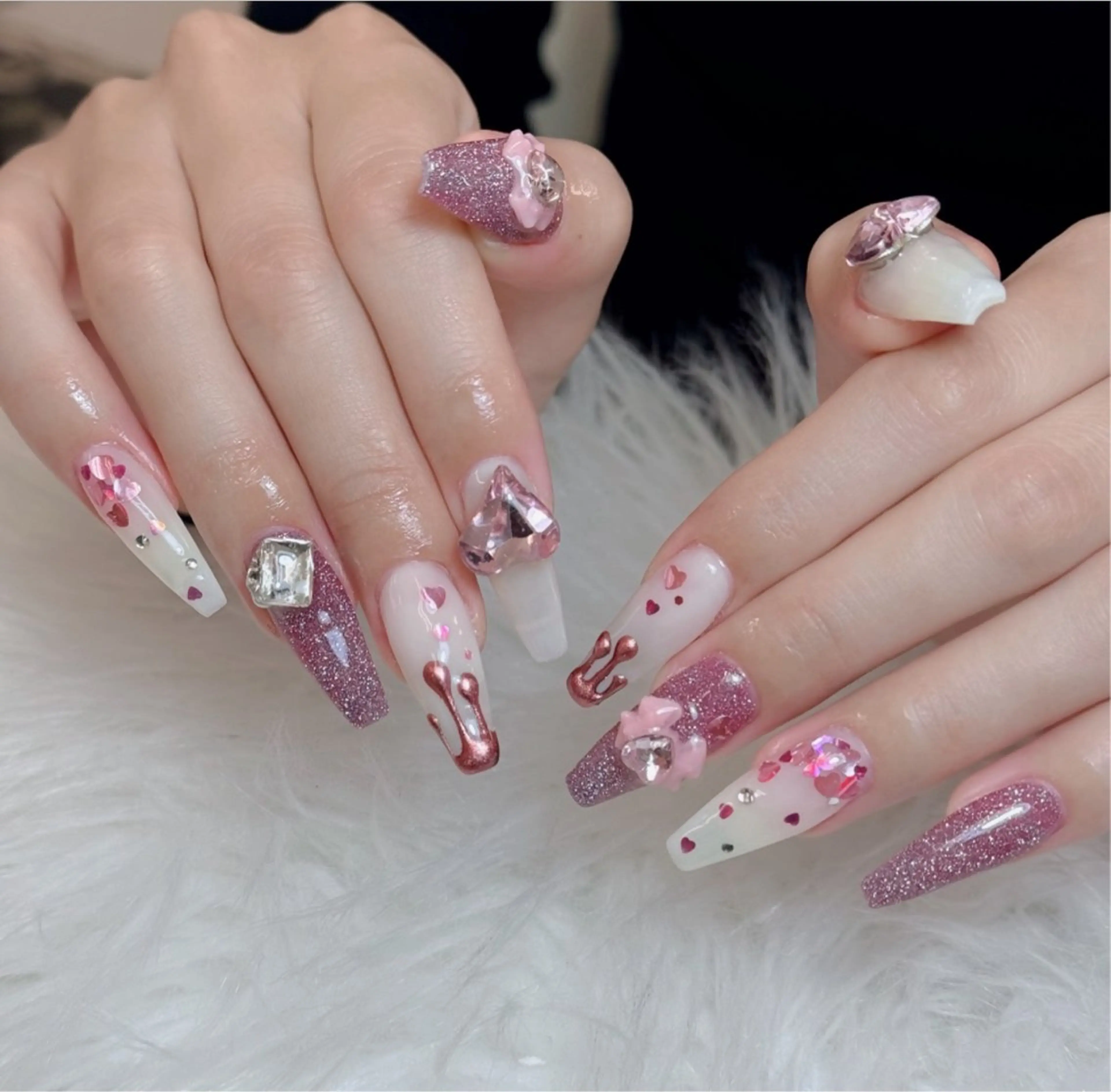 ネイル ジェルネイル 韓国ネイル マグネットネイル ネイルチップ 冬ネイル Lenie Nail Salonのネイルデザイン