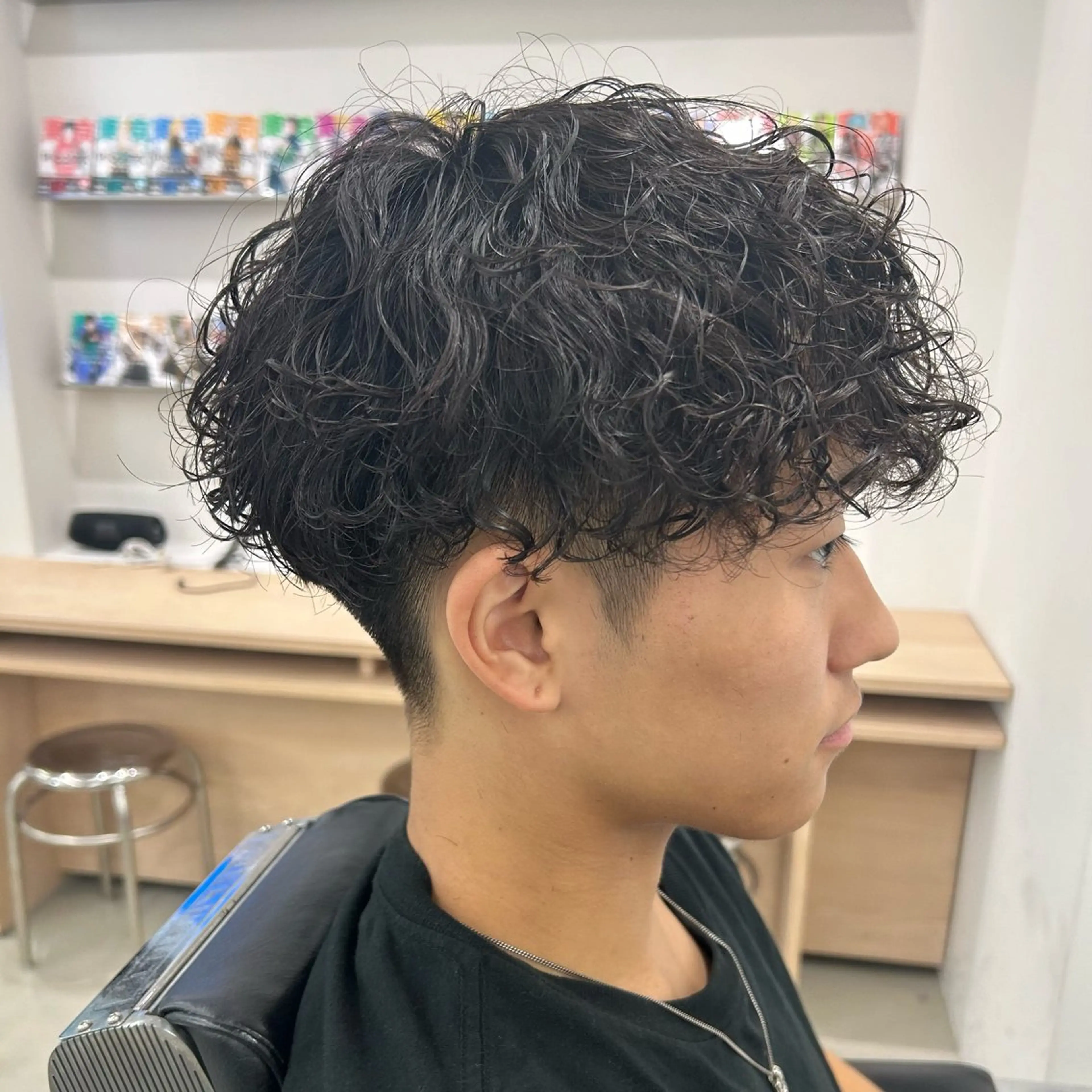 パーマ メンズ カット パーマ 安達 脩人のヘアスタイル