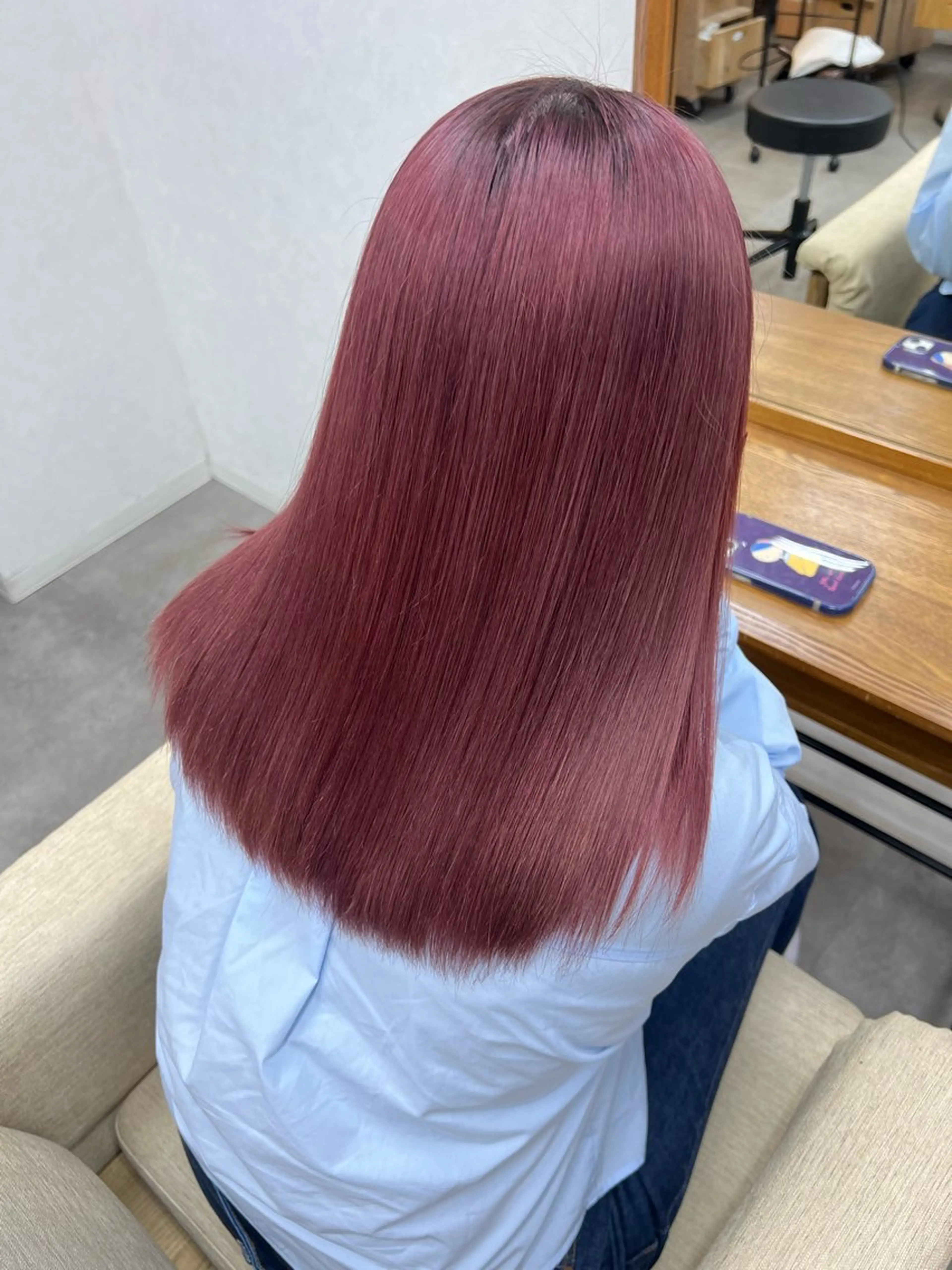 セミロング ヘアカラー ブリーチカラー HAZUKI🦖のヘアスタイル