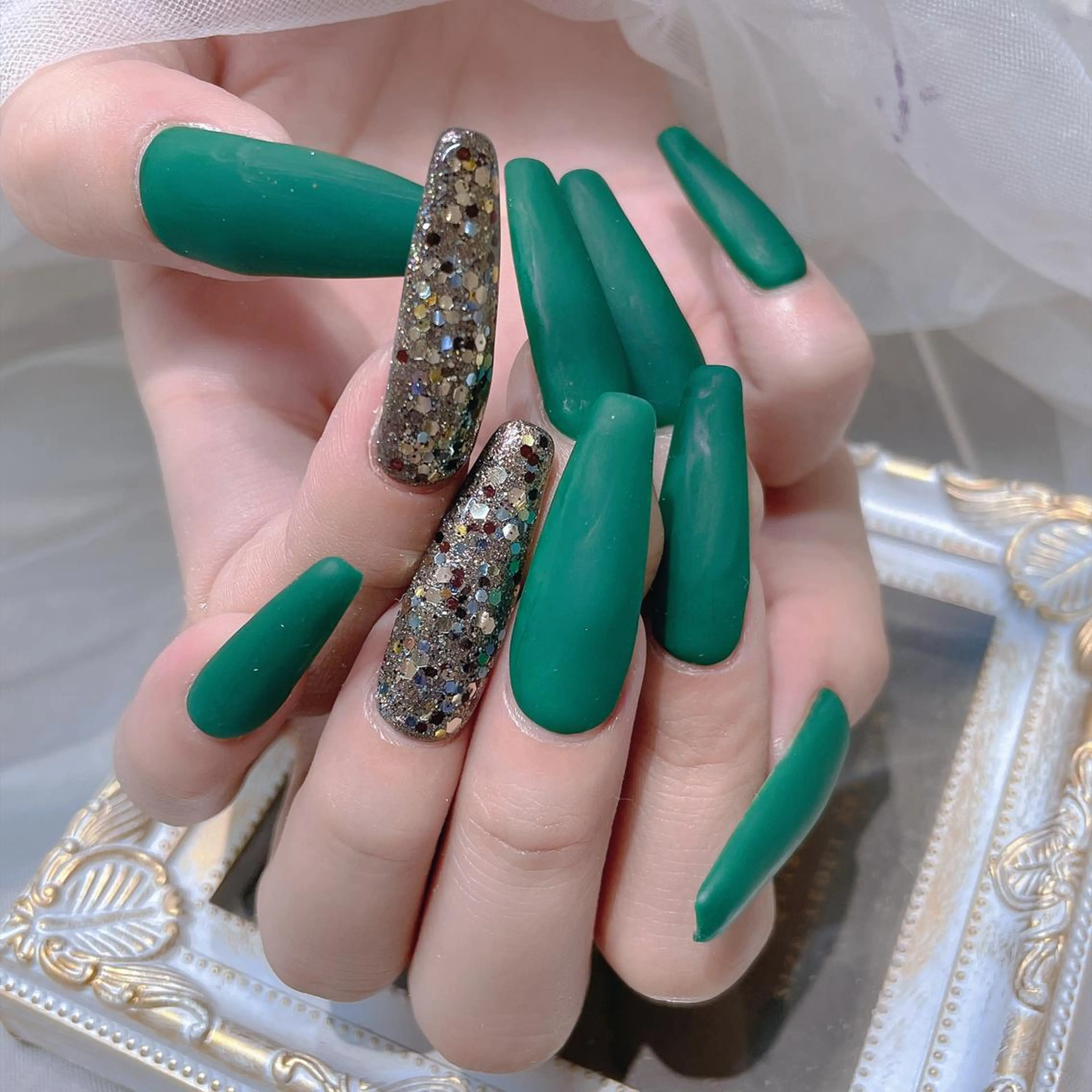 ネイル アートネイル 持ち込み ワンカラーネイル スカルプネイル ネイルチップ 長さだし専門店 M2　rikaのネイルデザイン