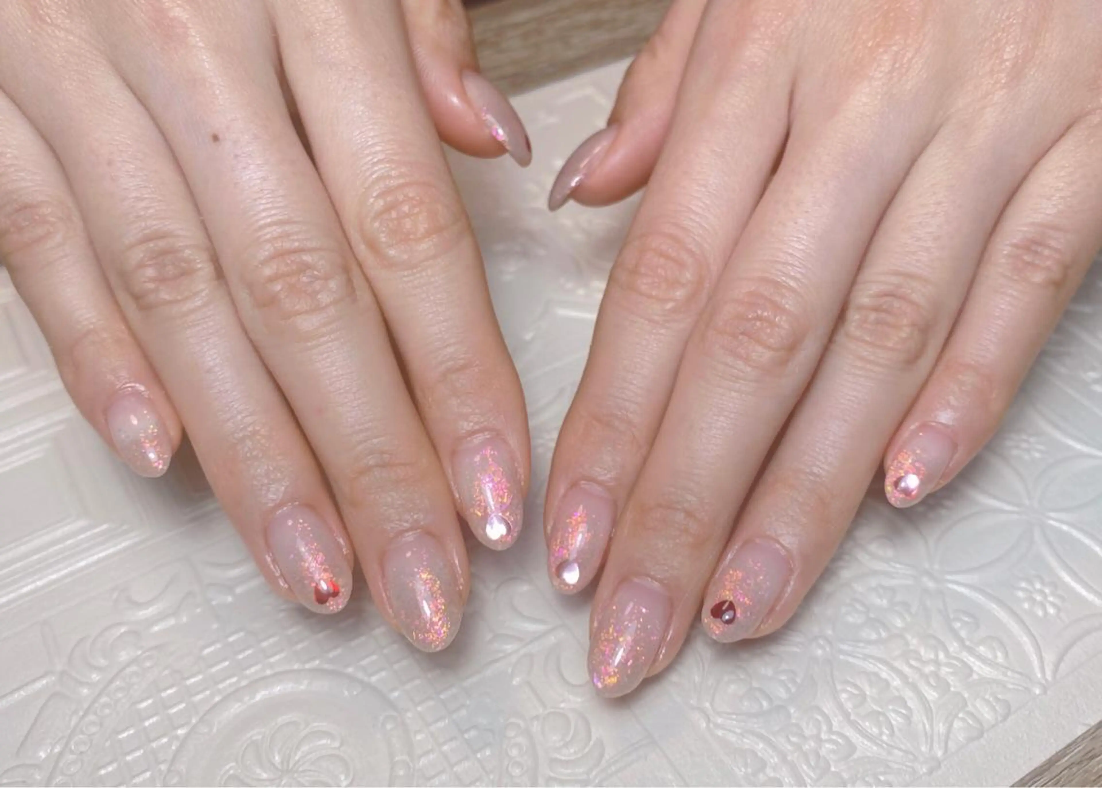 ネイル ハート ハンドネイル MSSugar Nailのネイルデザイン