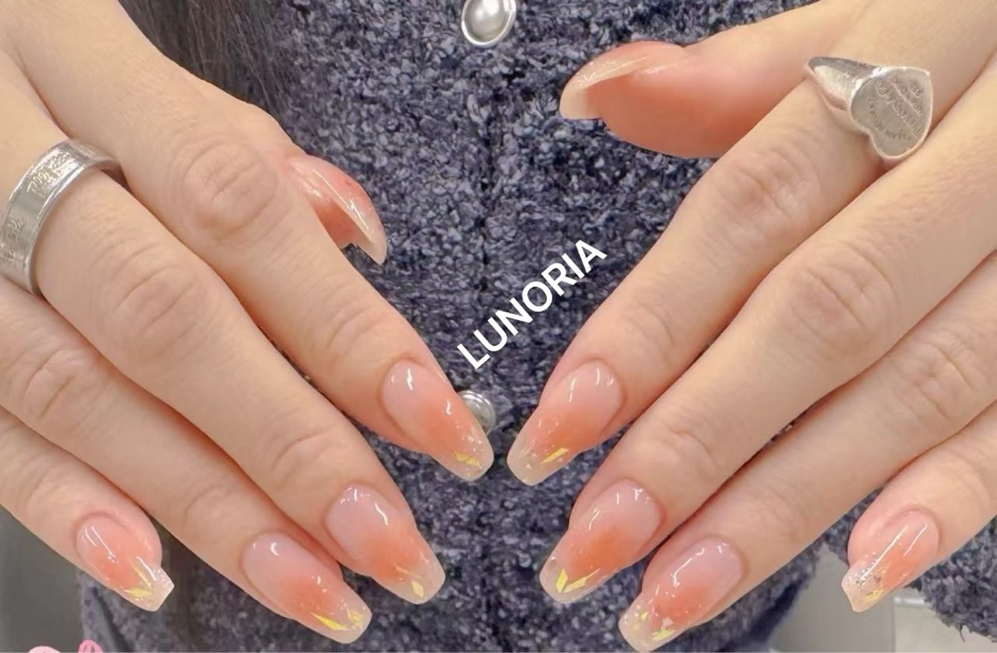 ネイル チークネイル マグネットネイル LUNORIA nail salonのネイルデザイン