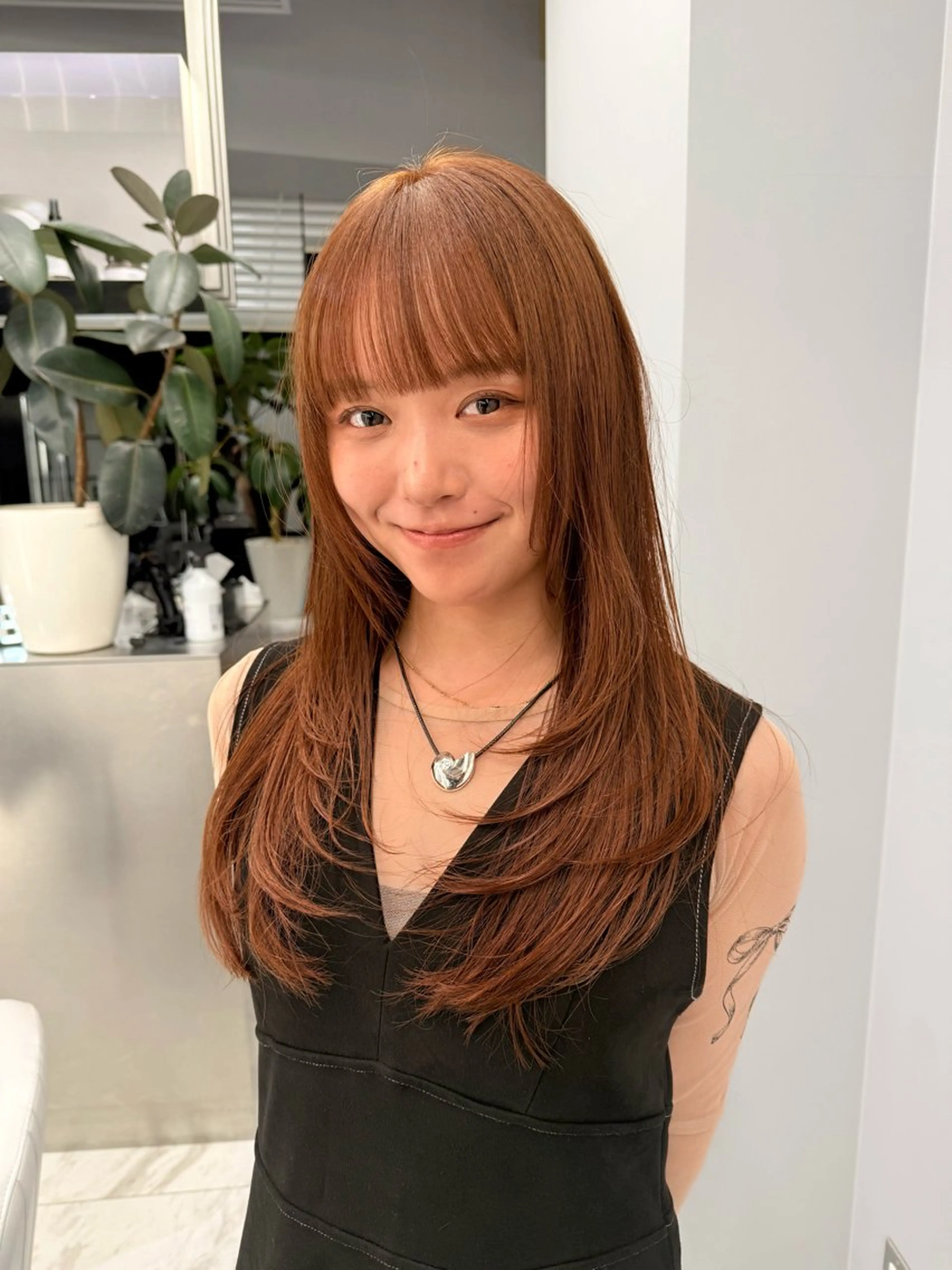 ロング カラー カット ヘアカラー トリートメント 新宿ケアブリーチ 稲垣颯太のヘアスタイル
