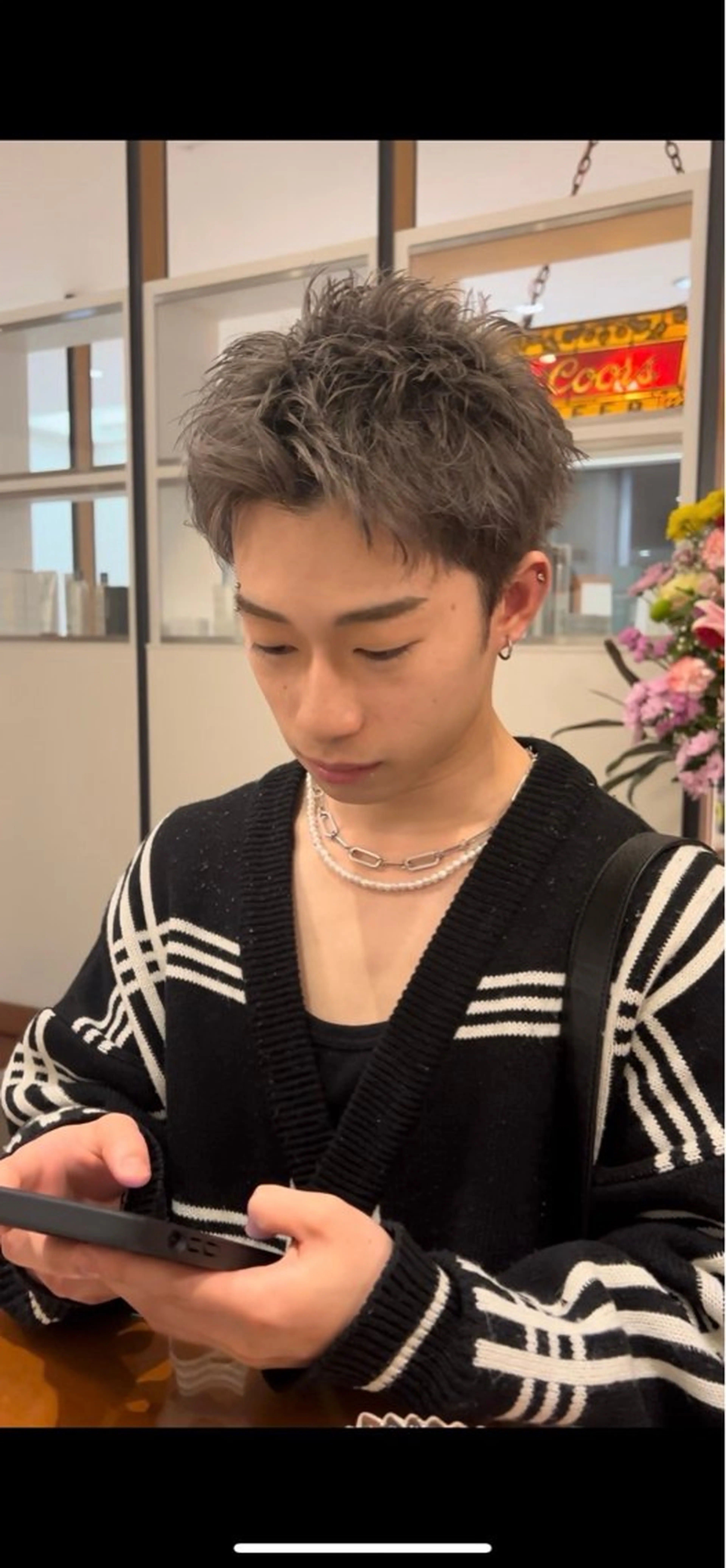 ショート ヘアアレンジ メンズ メンズブリーチ スパイキーショート ショートヘア カット ヘアカラー エクシア西梅田所属・メンズ特化⚡️うえだ りゅうきのヘアスタイル