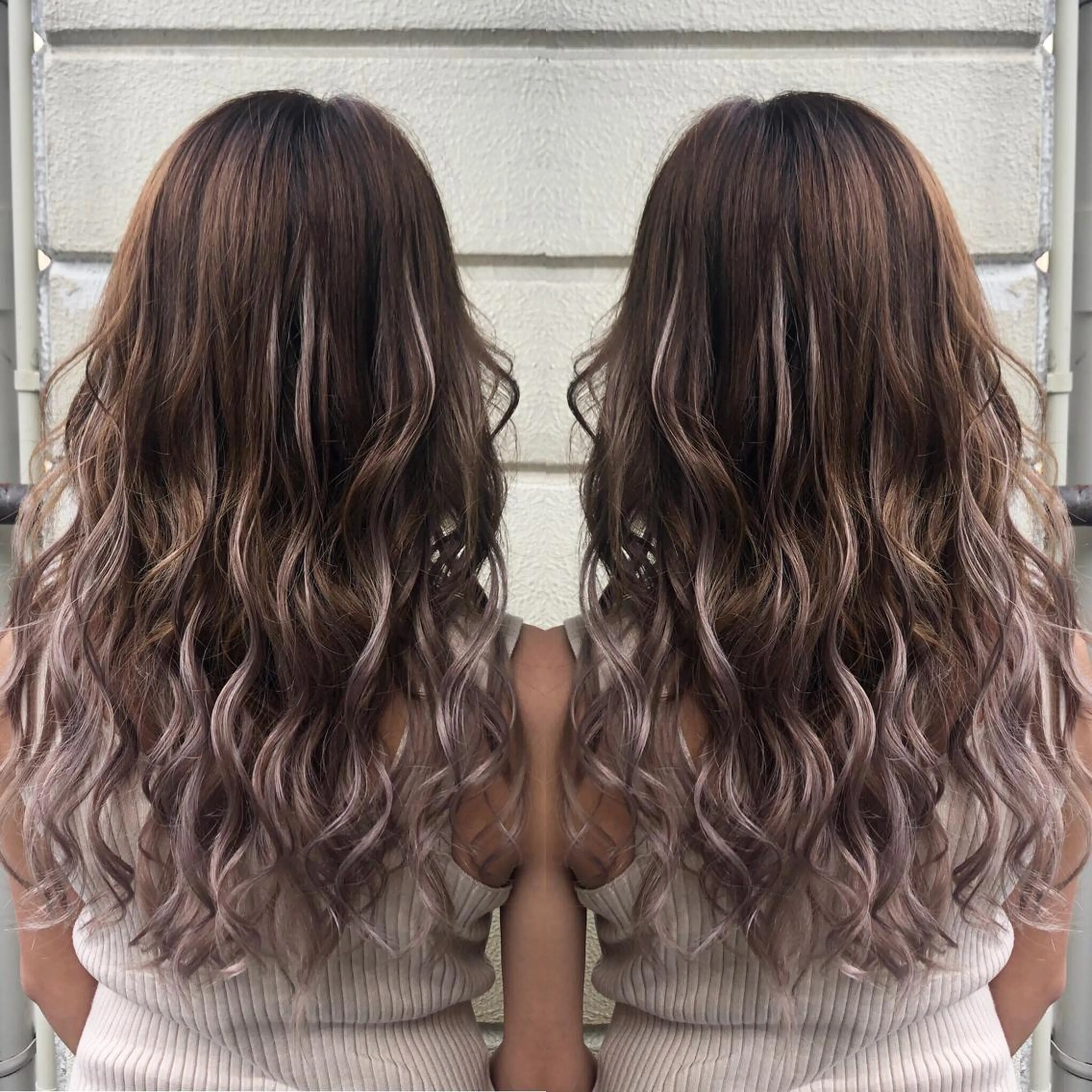 ロング カラー kr2s アメ村のヘアスタイル