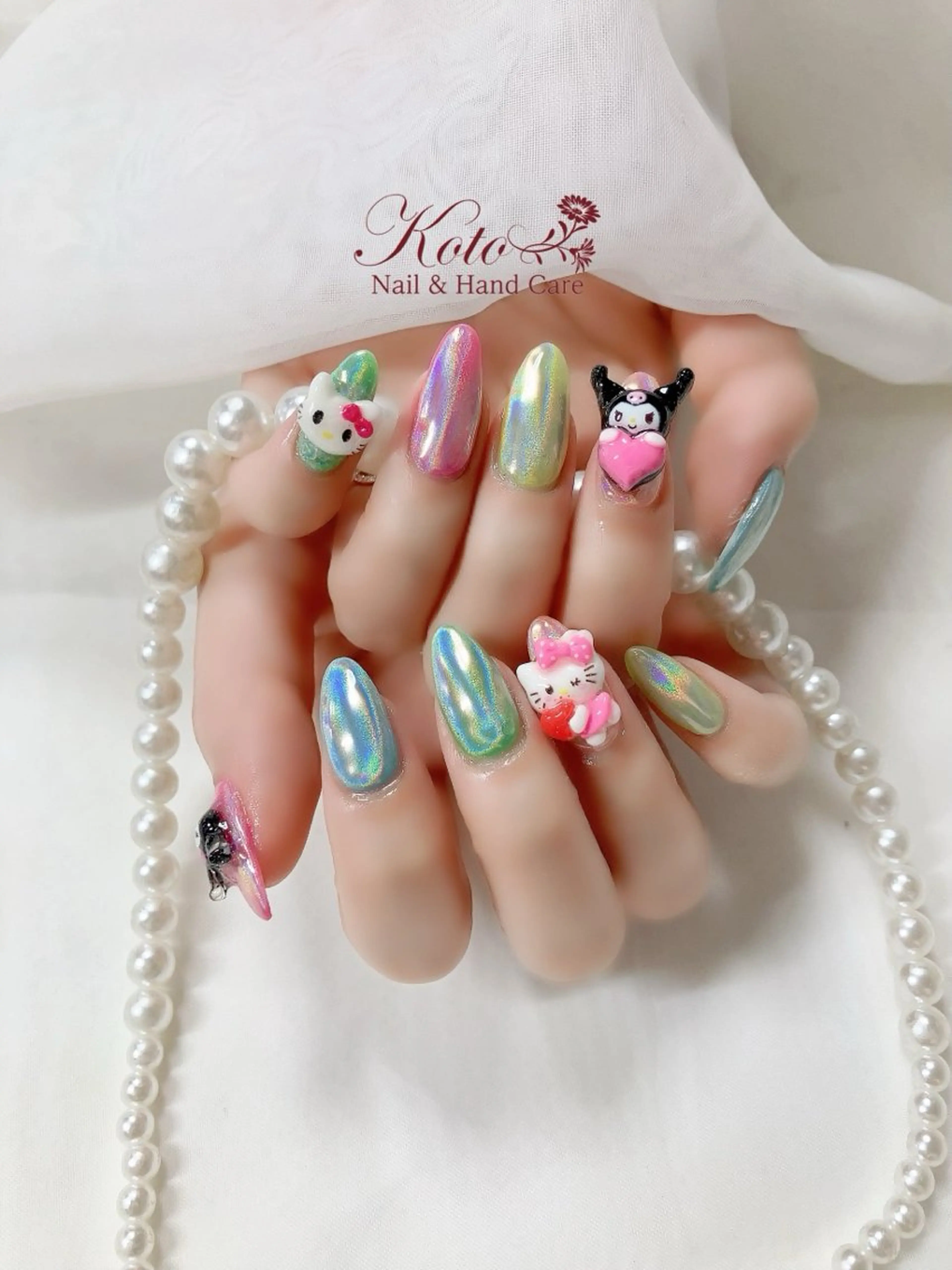 ネイル 長さ出し ジェルネイル 持ち込み ニュアンスネイル 赤色 ハンドネイル Nail Salon KOTOのネイルデザイン