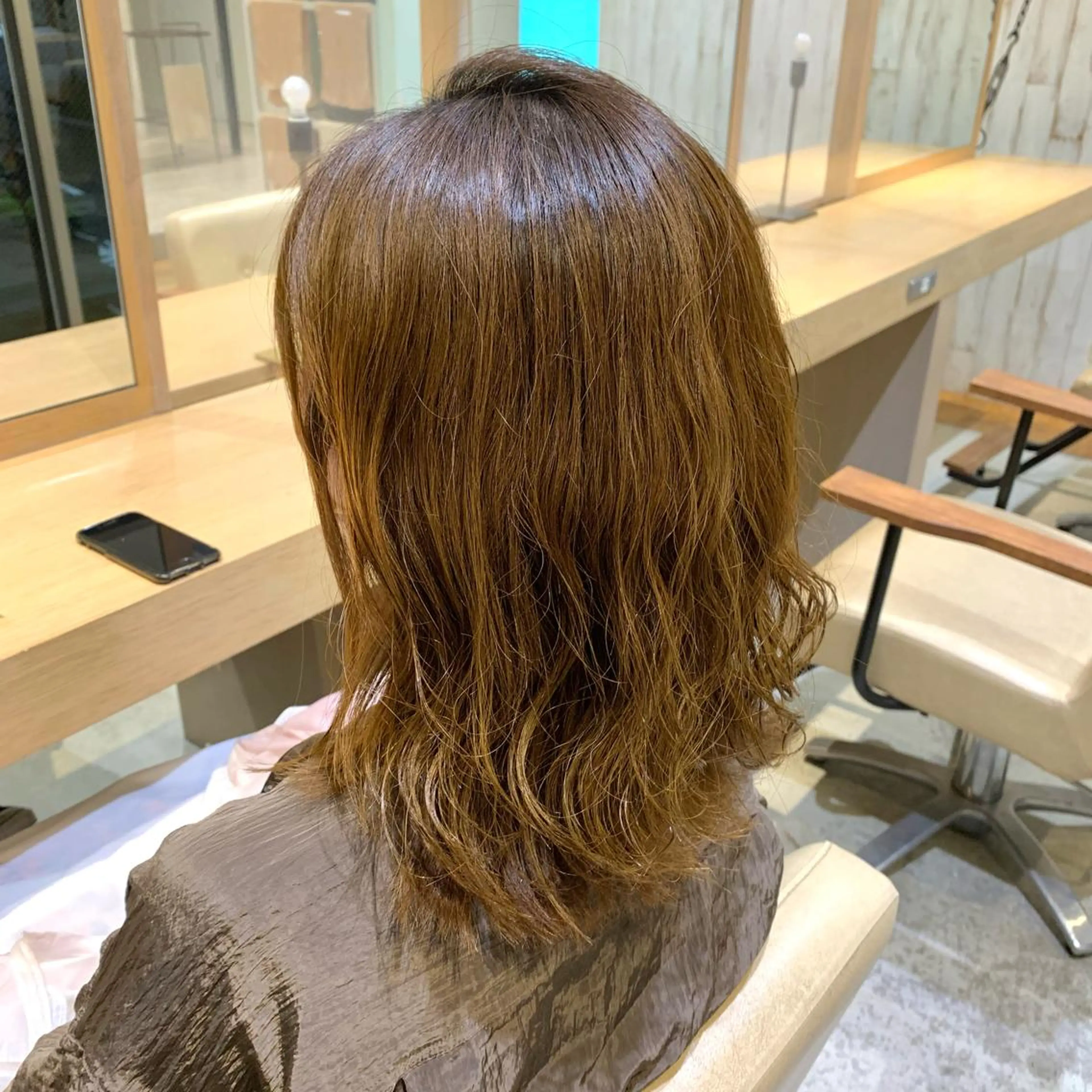 ミディアム ミディアムパーマ 森山 佳小里/カラー /似合わせカットのヘアスタイル