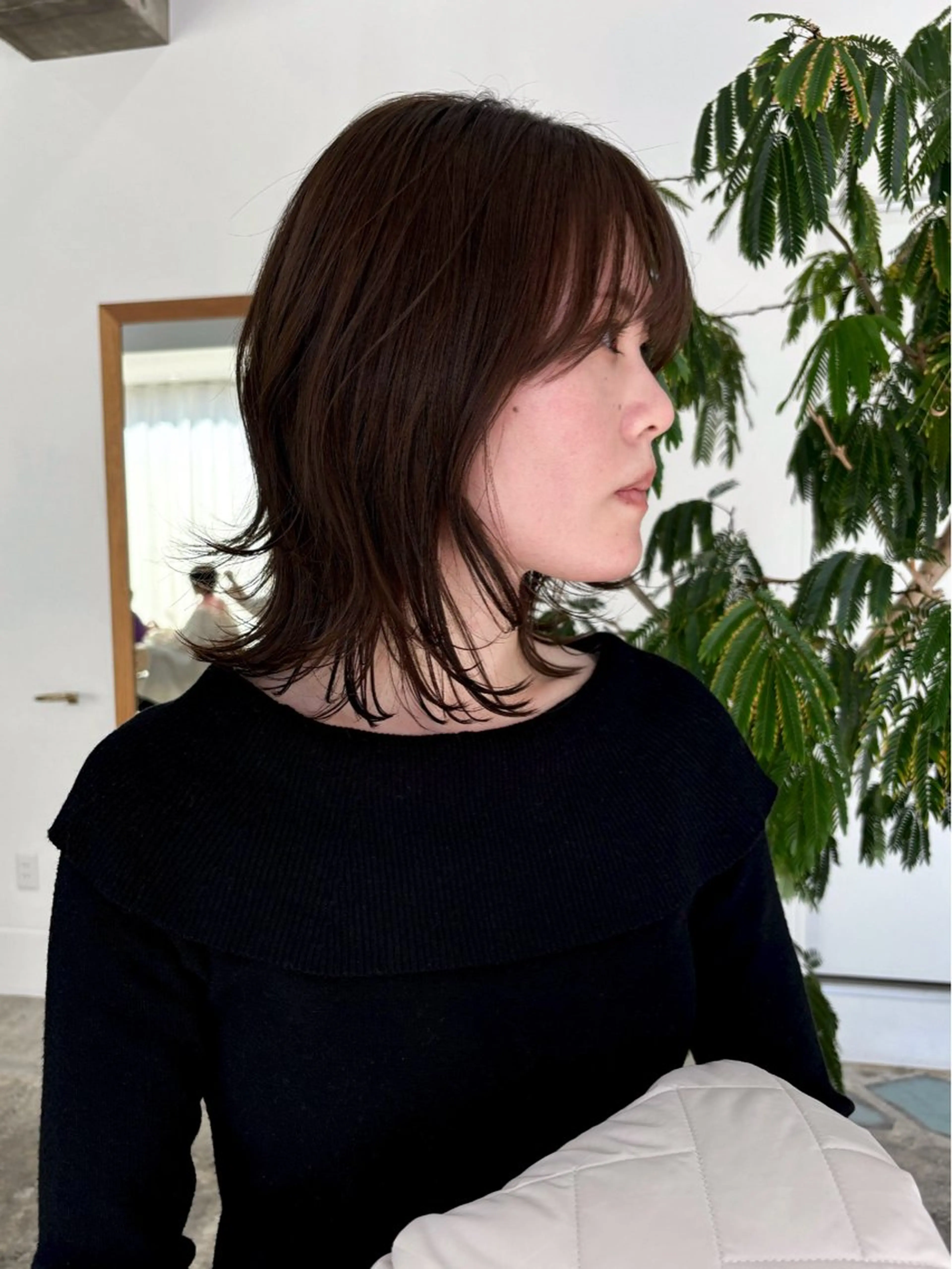 ミディアム カラー ミディアムレイヤー レイヤーカット カット ヘアカラー トリートメント こっくりカラー/艶髪 /amy.山口瑞稀のヘアスタイル