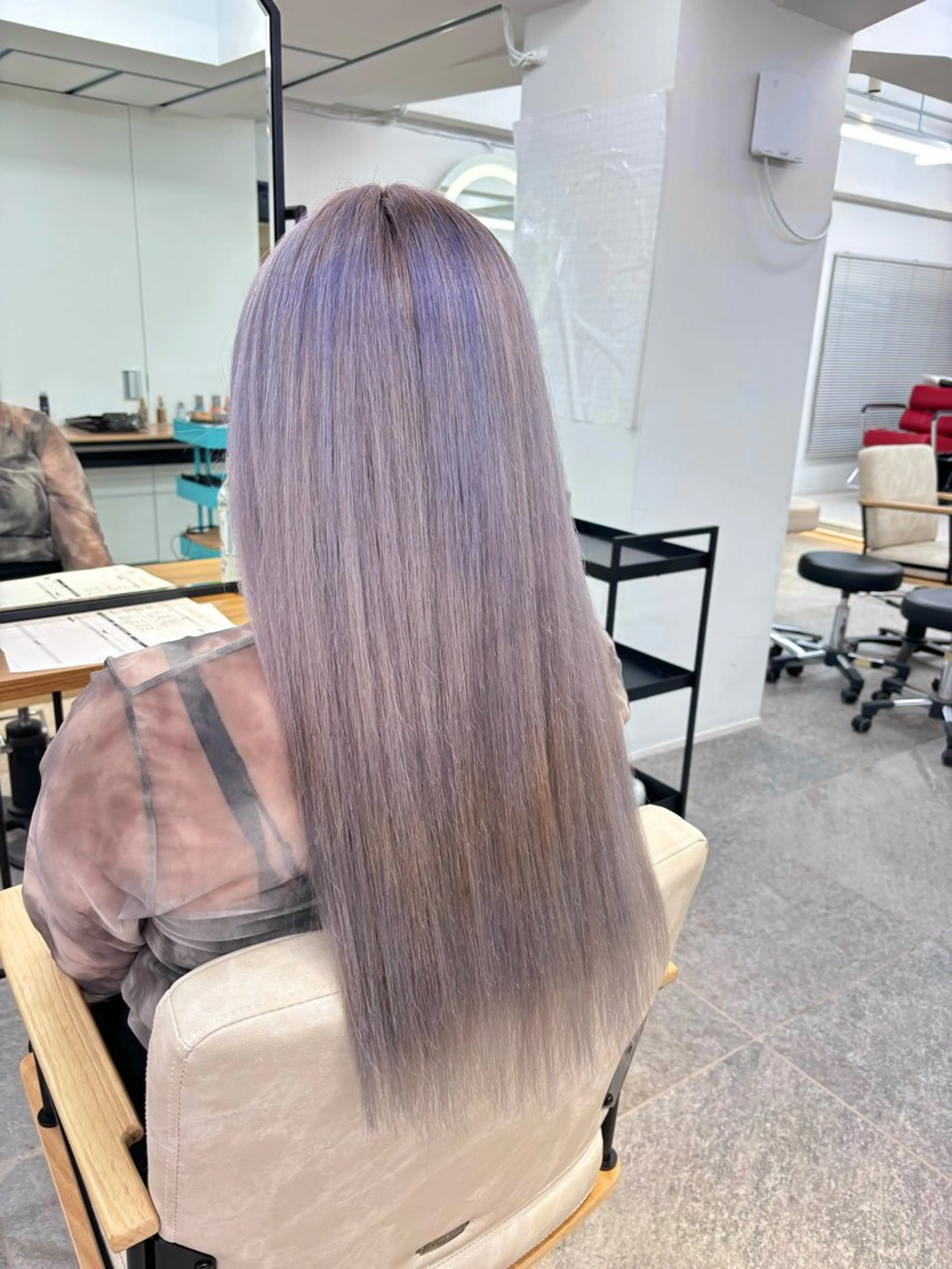 ロング カラー パープルカラー 🍑カラーモデル 募集中もえ🍑のヘアスタイル