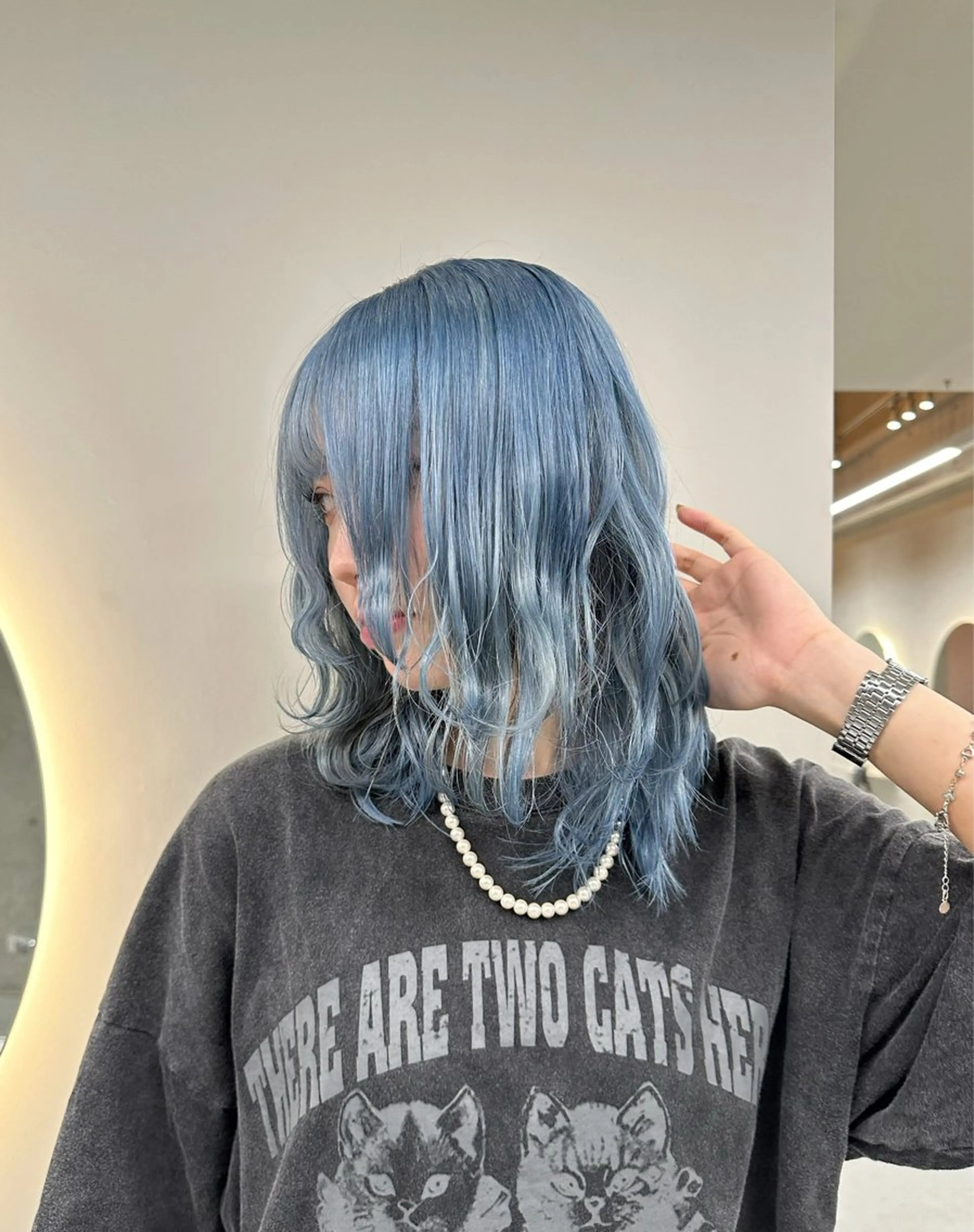 ミディアム ピンクラベンダー SOL.所属・ハイトーンカラー/デ ザインカラー中川竜斗のヘアスタイル