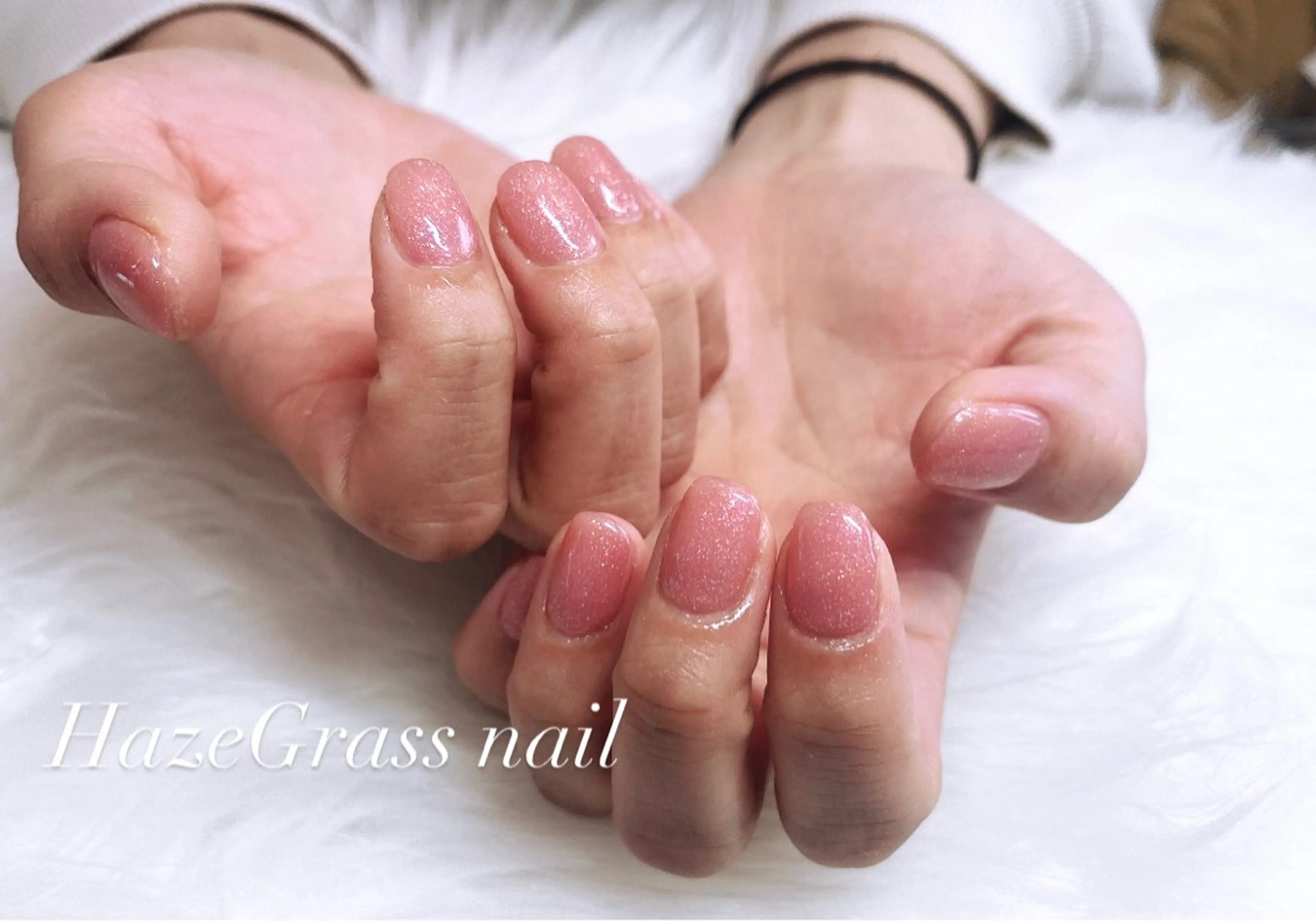 ネイル ラメ(グリッター) ワンカラーネイル ハンドネイル HazeGrass NAILのネイルデザイン