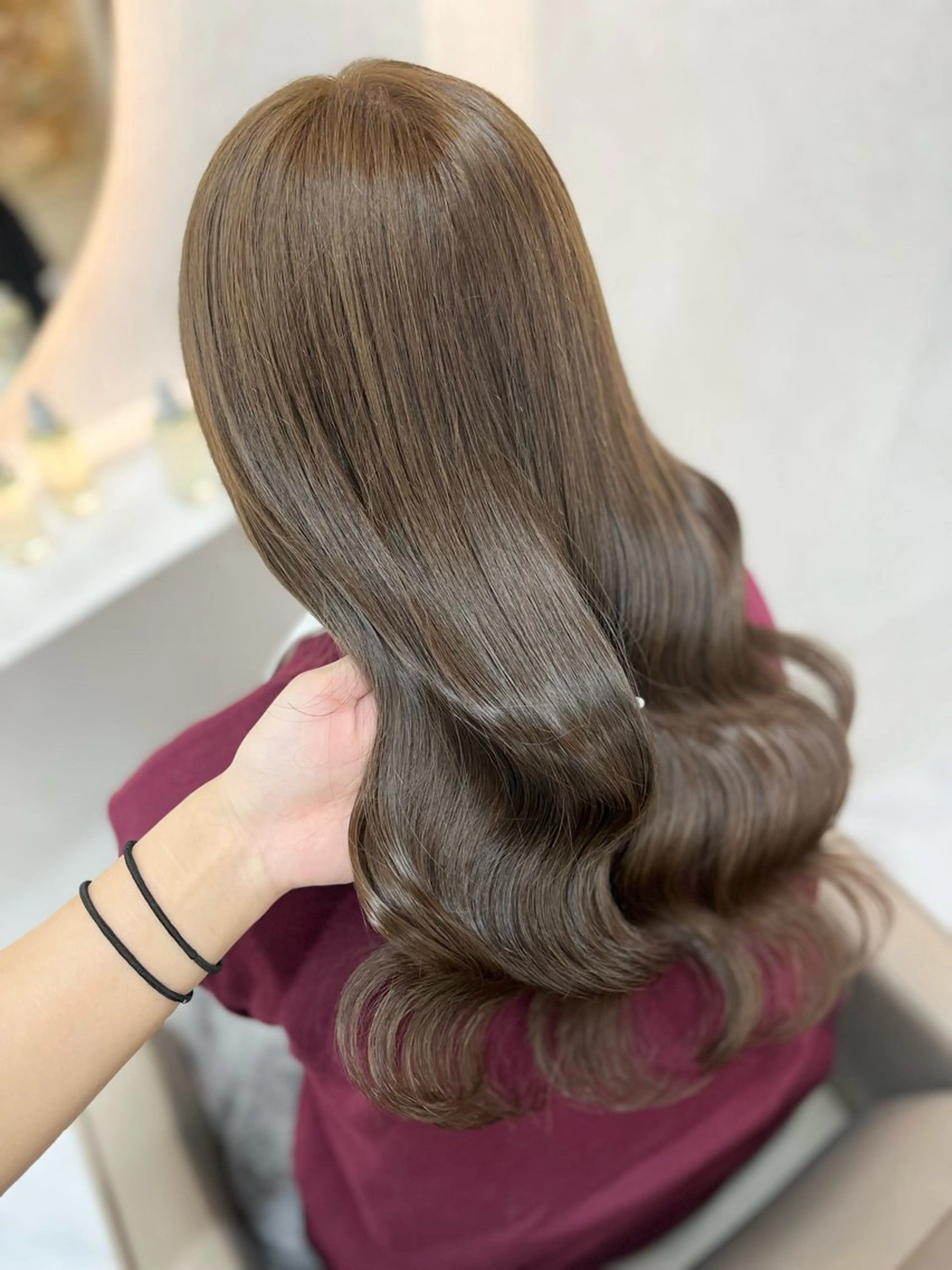 セミロング カラー ベージュカラー 透明感カラー オリーブベージュ カット ヘアカラー トリートメント 🦋Yui🦋透明感 /艶カラー/髪質改善のヘアスタイル