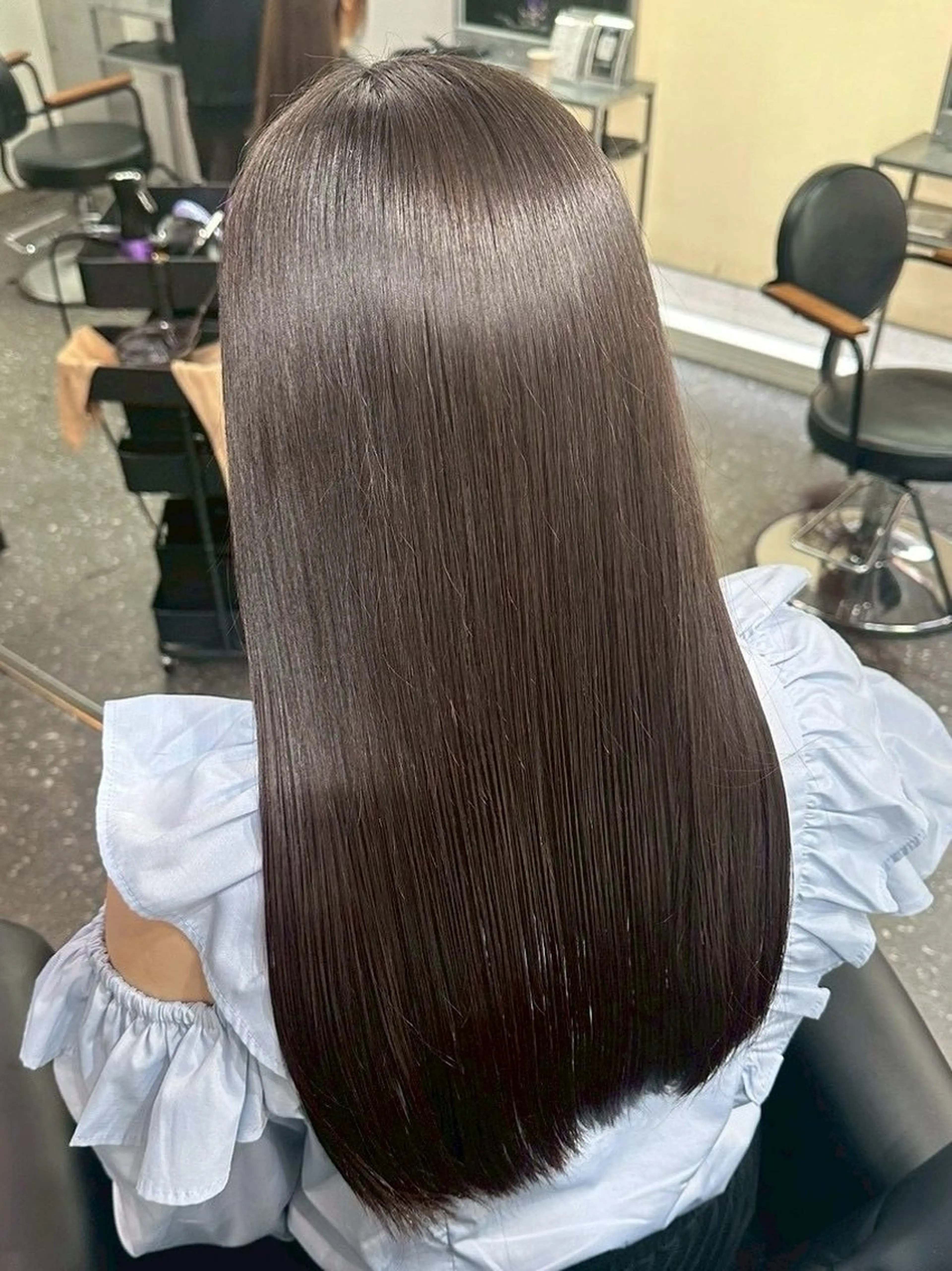 ロング カラー カット ヘアカラー 縮毛矯正 トリートメント 髪質改善/暖色カラー /吉祥寺/Renのヘアスタイル