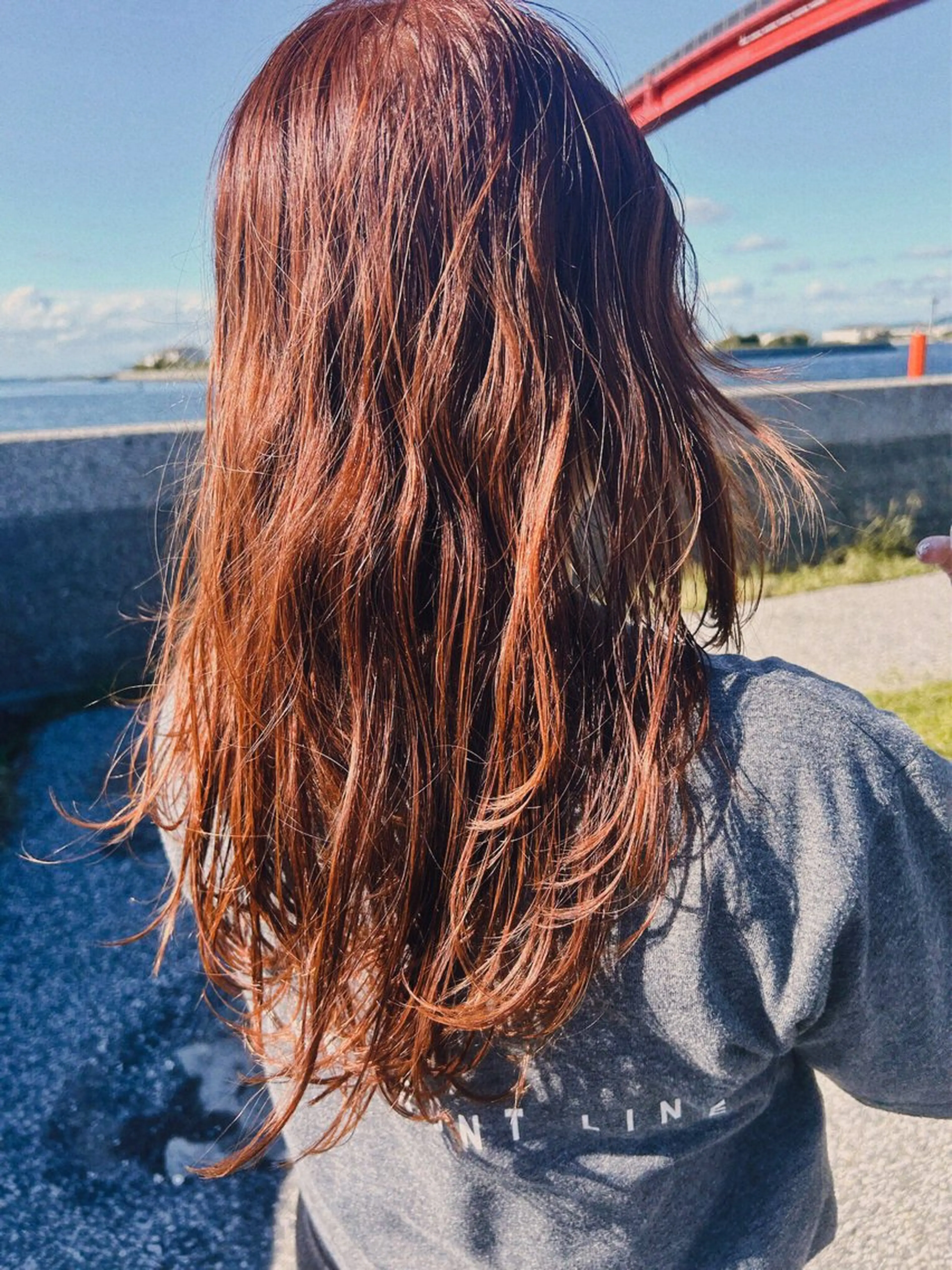 ロング カラー ヘアアレンジ ブリーチ ブラウンカラー ダブルカラー ブリーチなしカラー オレンジ ヘアカラー メンズ特化✂️栗原 侑也のヘアスタイル